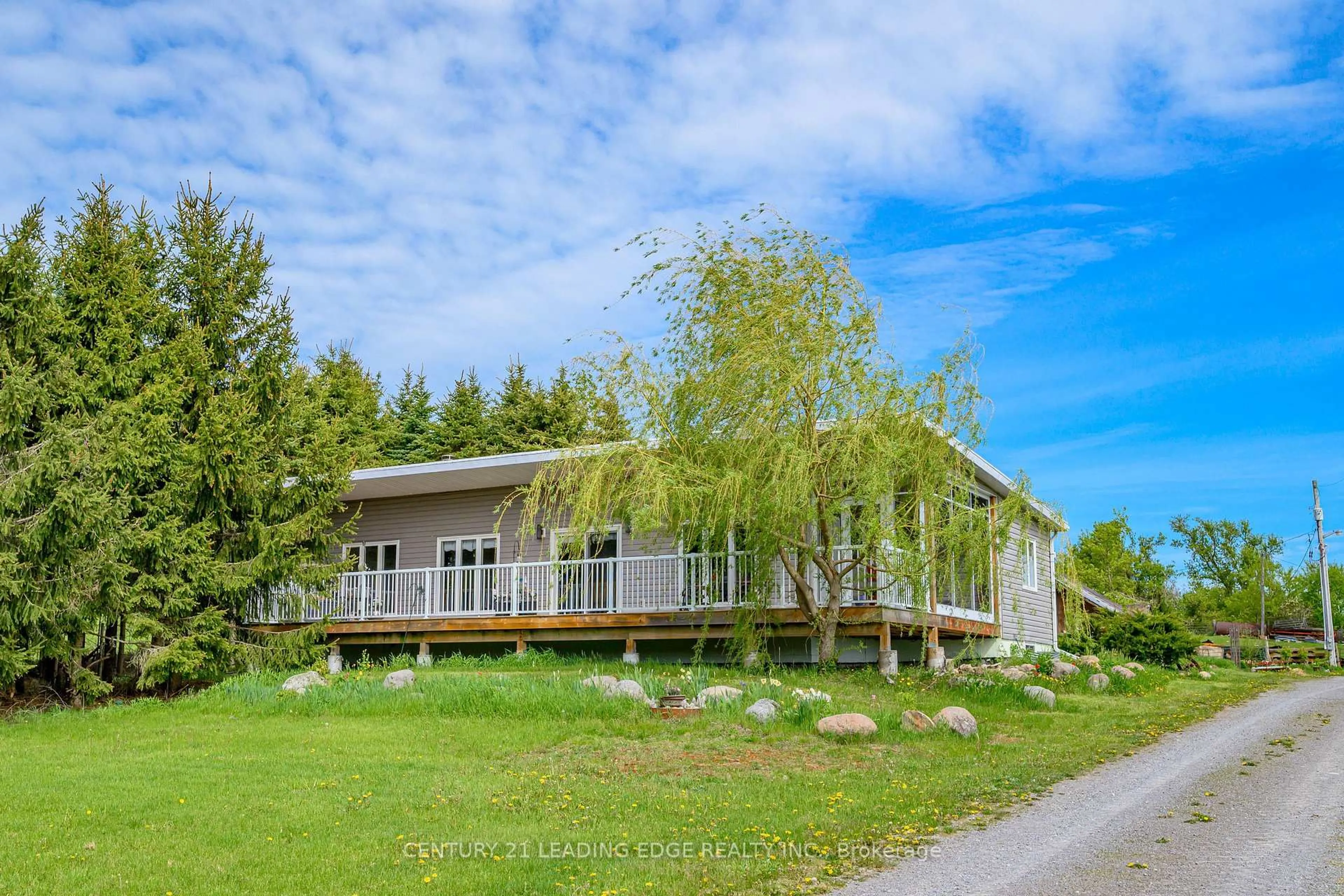 A pic from outside/outdoor area/front of a property/back of a property/a pic from drone, water/lake/river/ocean view for 801 Ballyduff Rd, Kawartha Lakes Ontario L0A 1K0