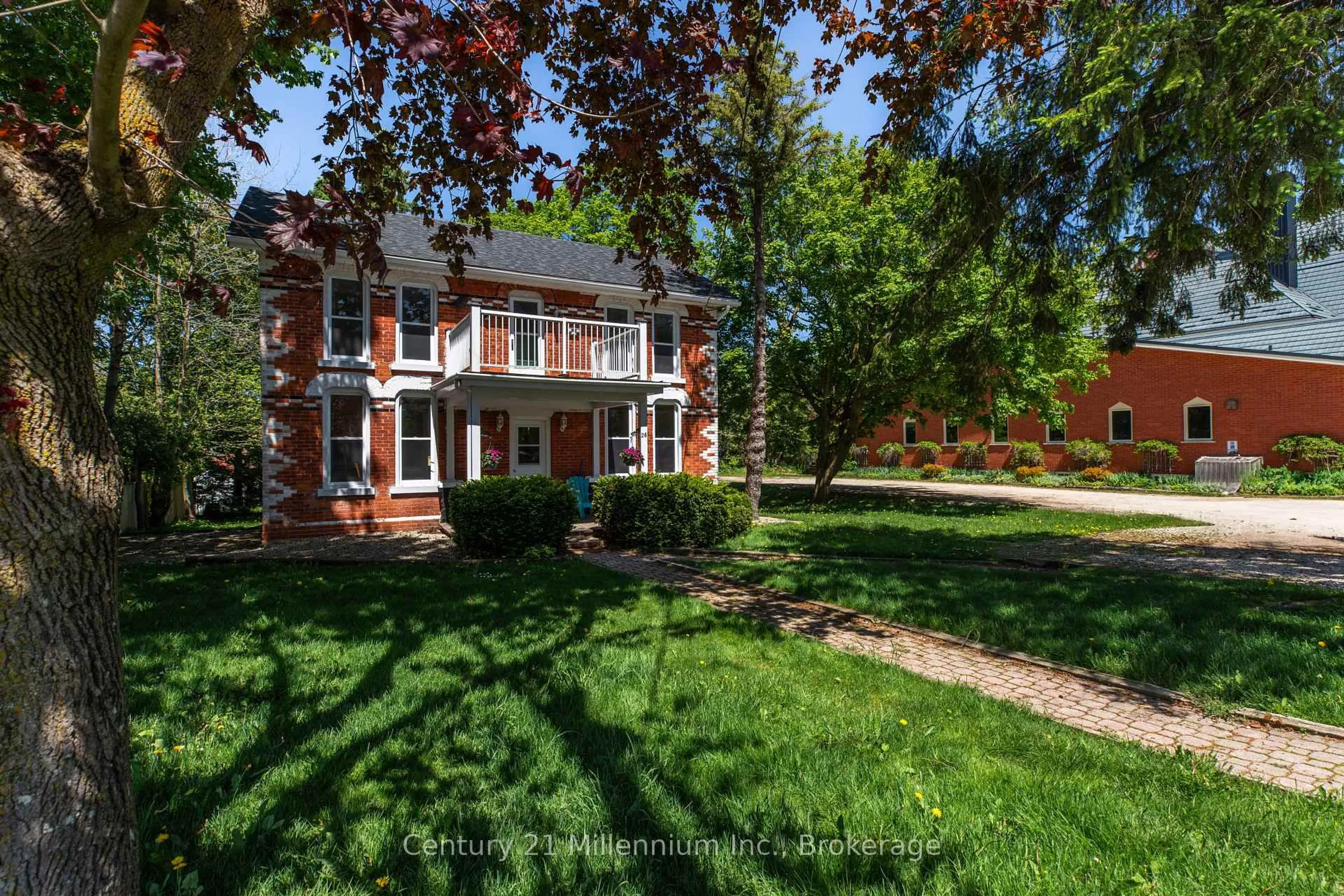 A pic from outside/outdoor area/front of a property/back of a property/a pic from drone, street for 26 Victoria Ave, Grey Highlands Ontario N0C 1H0