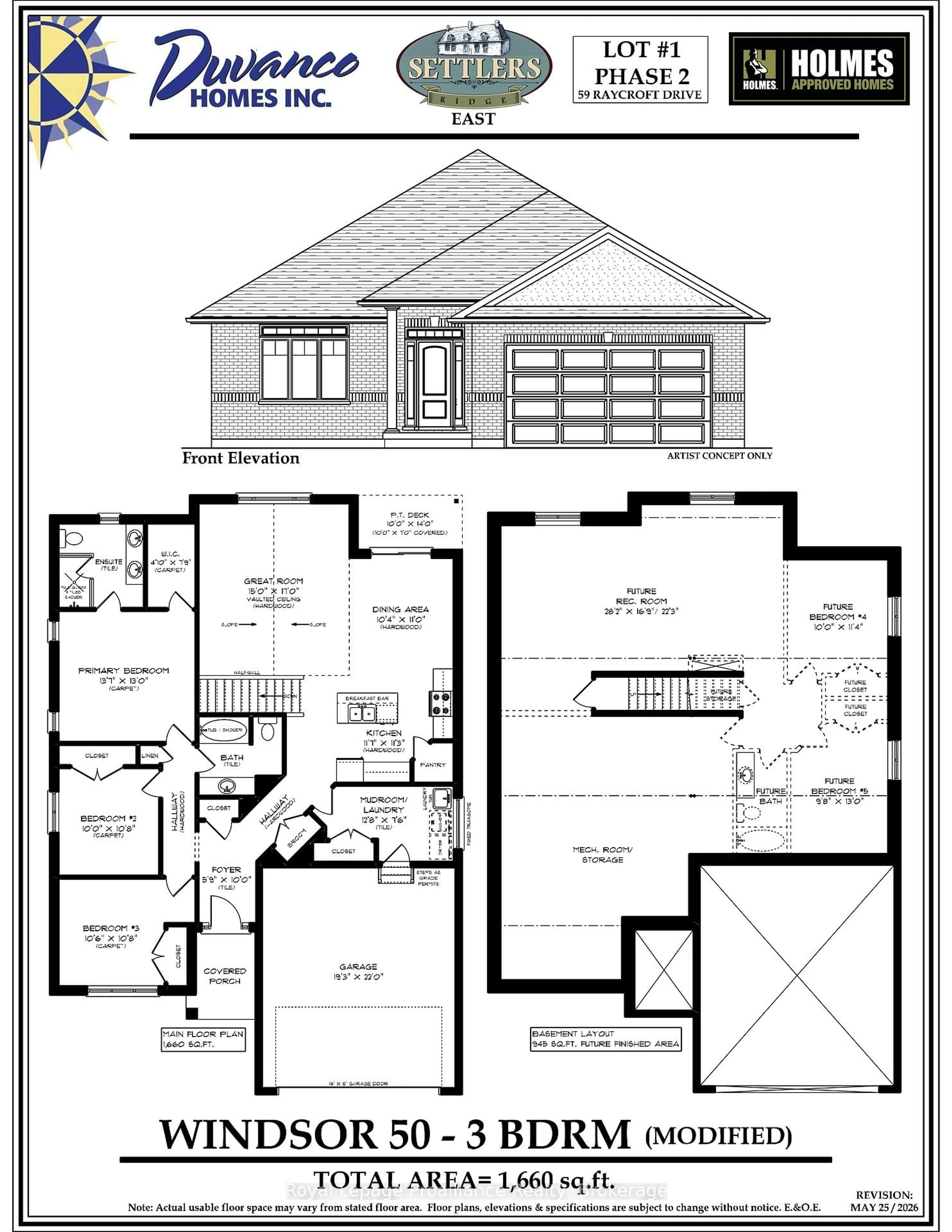 Floor plan for 59 Raycroft Dr, Belleville Ontario K8N 0R5