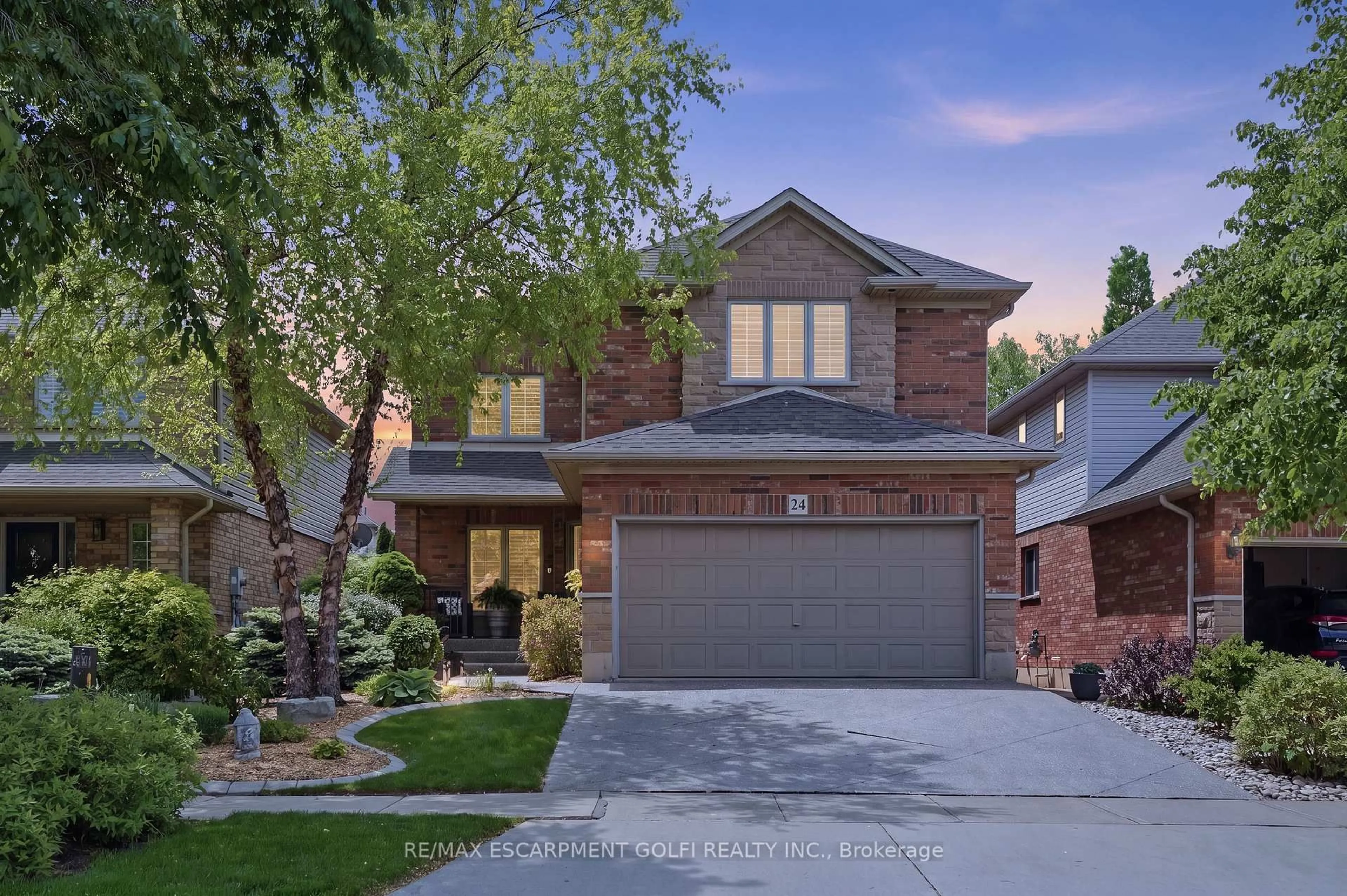 Home with brick exterior material, street for 24 Benziger Lane, Hamilton Ontario L8E 6B6