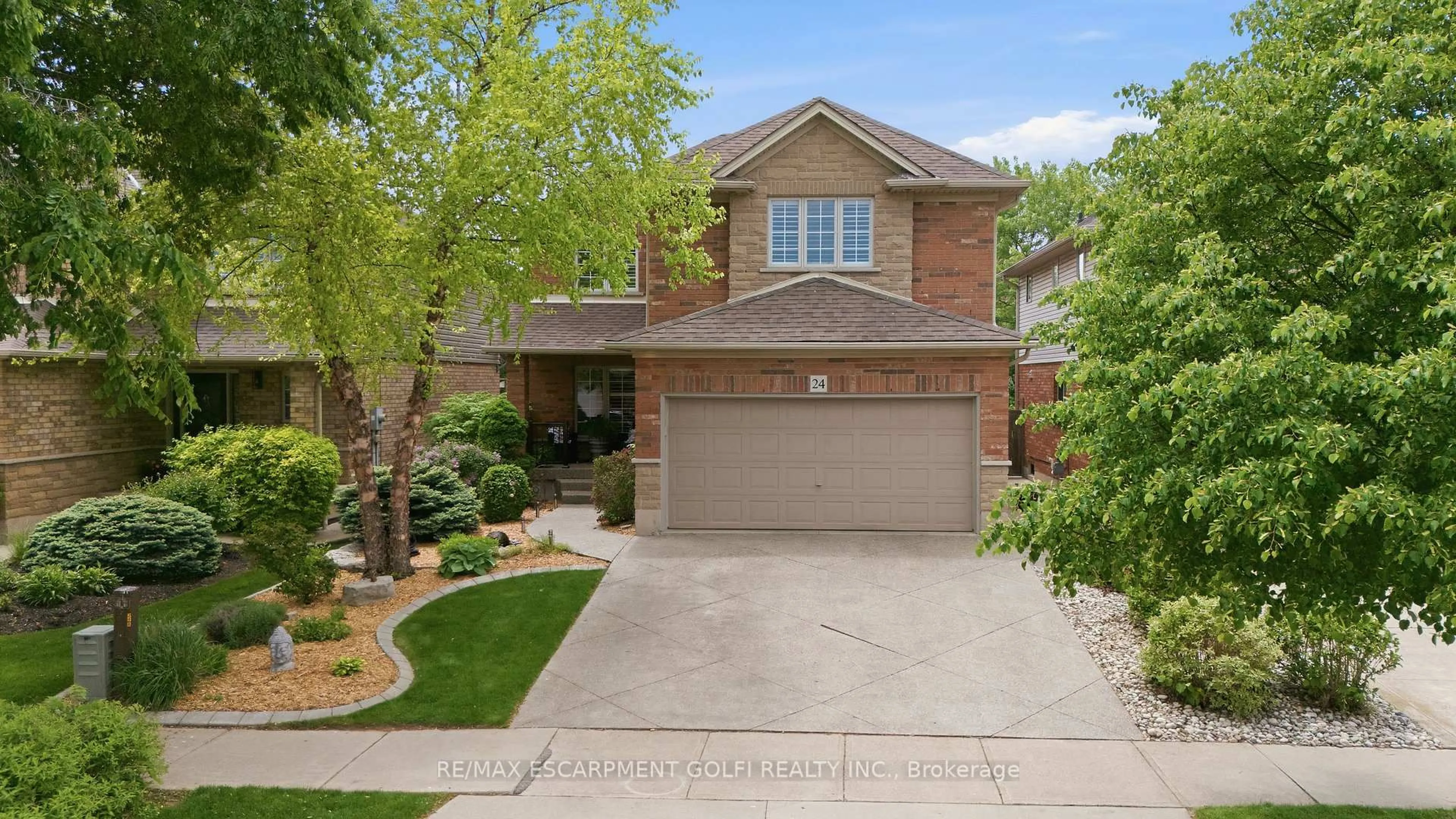 Home with brick exterior material, street for 24 Benziger Lane, Hamilton Ontario L8E 6B6