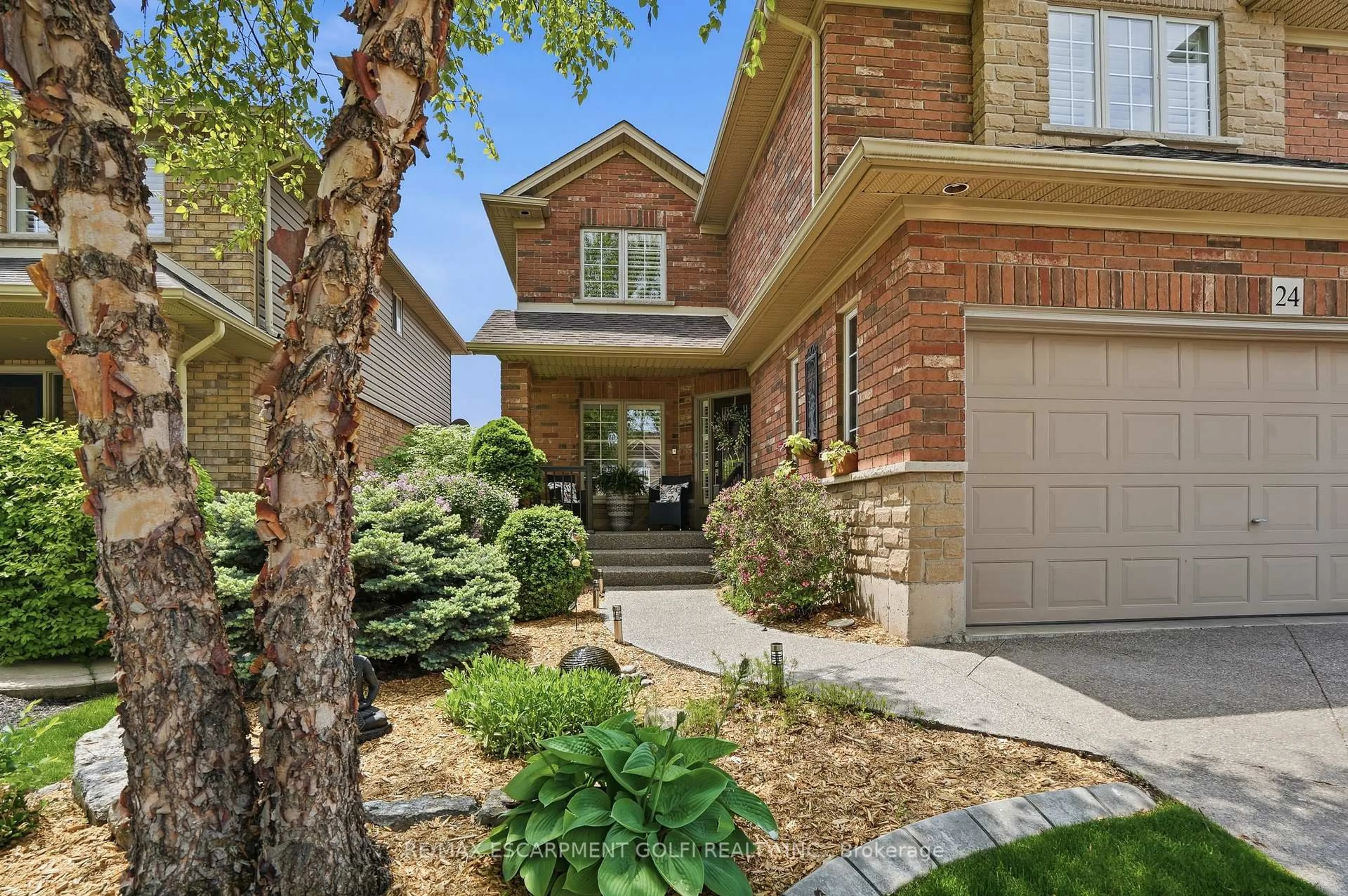 Home with brick exterior material, street for 24 Benziger Lane, Hamilton Ontario L8E 6B6