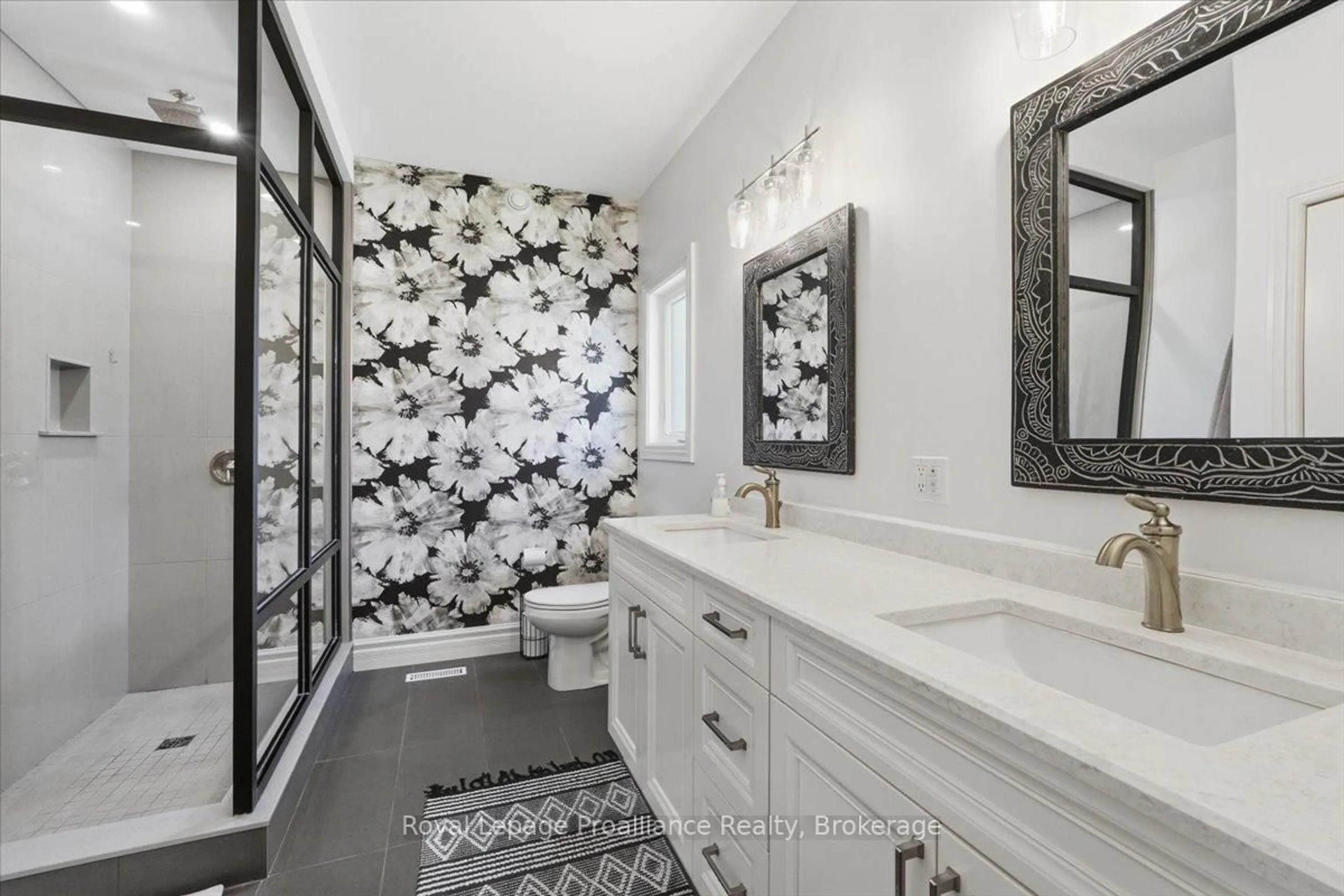 Contemporary bathroom, ceramic/tile floor for 8 Dorchester Dr, Prince Edward County Ontario K0K 3L0