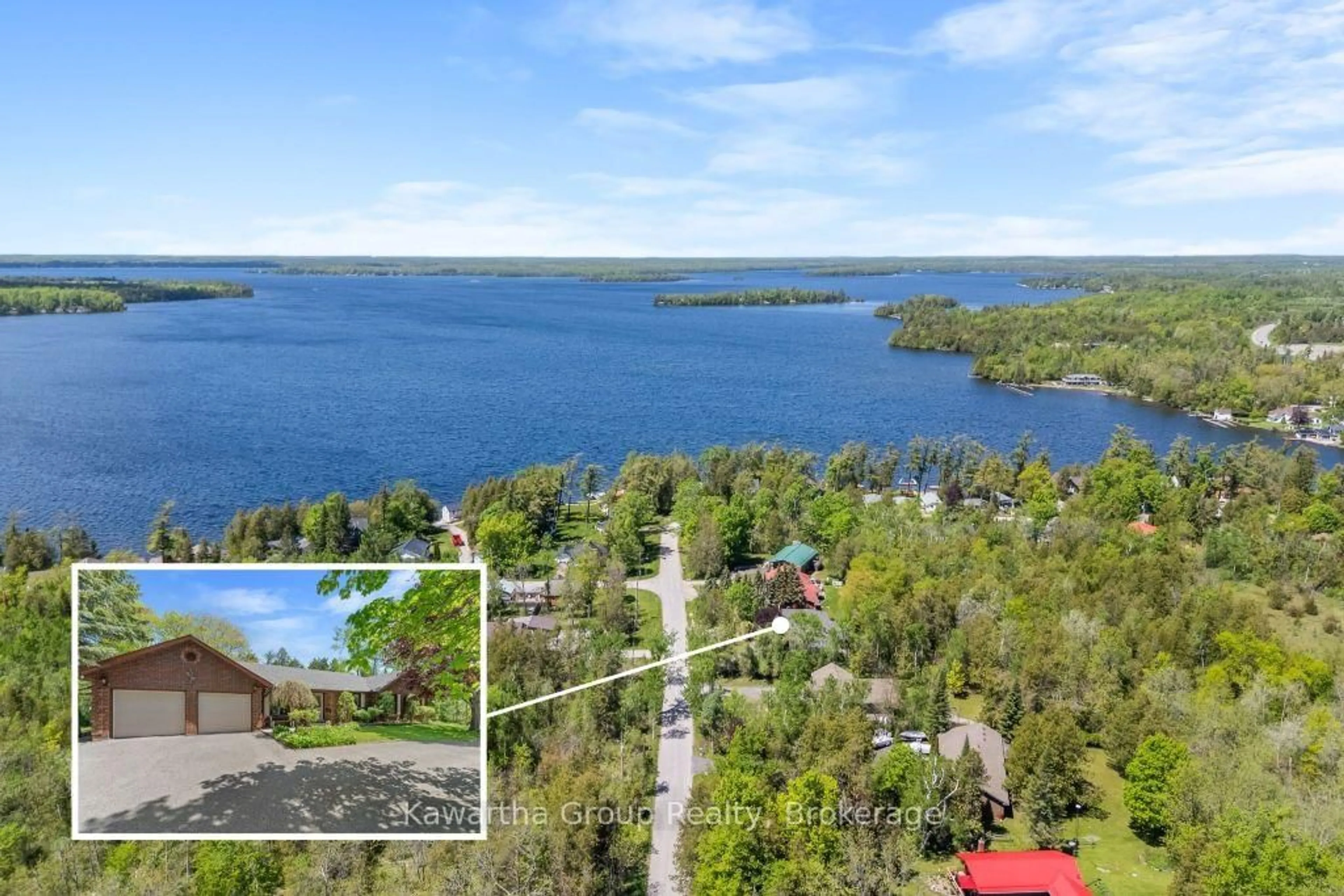 A pic from outside/outdoor area/front of a property/back of a property/a pic from drone, water/lake/river/ocean view for 51 Goodman Rd, Kawartha Lakes Ontario K0M 1N0