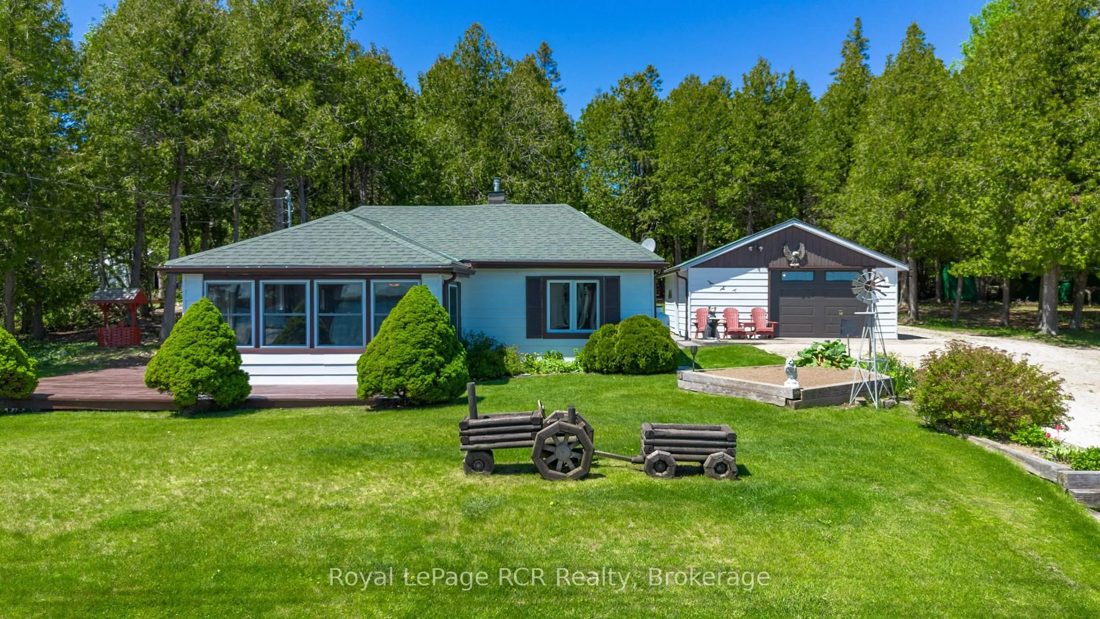A pic from outside/outdoor area/front of a property/back of a property/a pic from drone, water/lake/river/ocean view for 94 Tamarac Rd, Northern Bruce Peninsula Ontario N0H 2M0