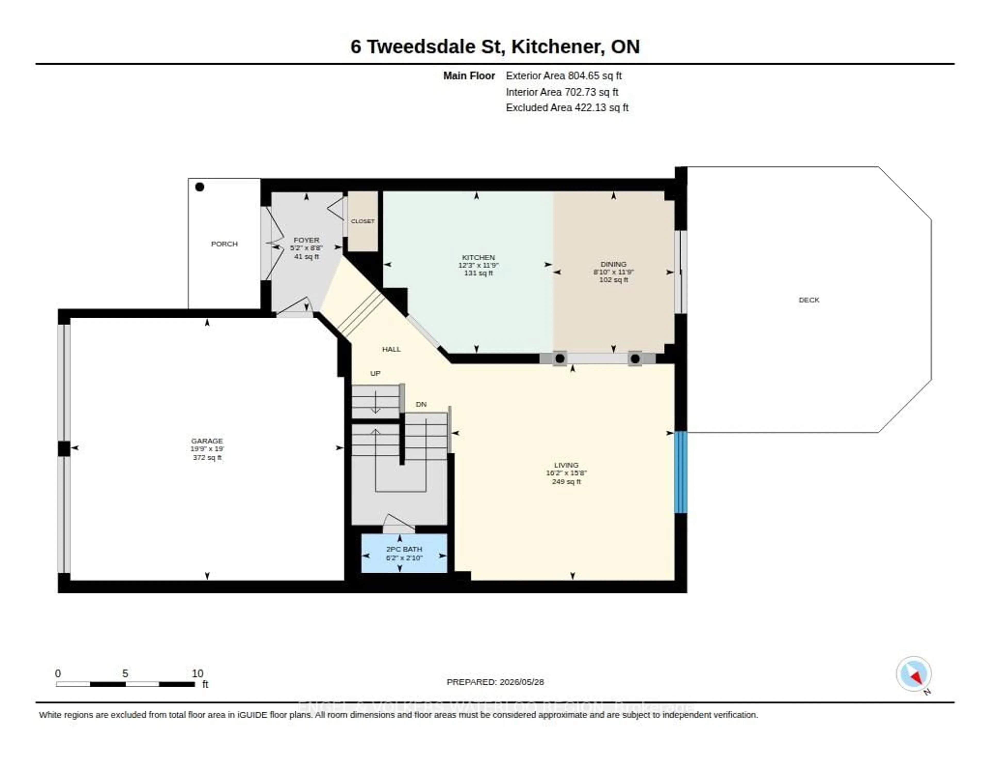Floor plan for 6 Tweedsdale St, Kitchener Ontario N2R 1W1
