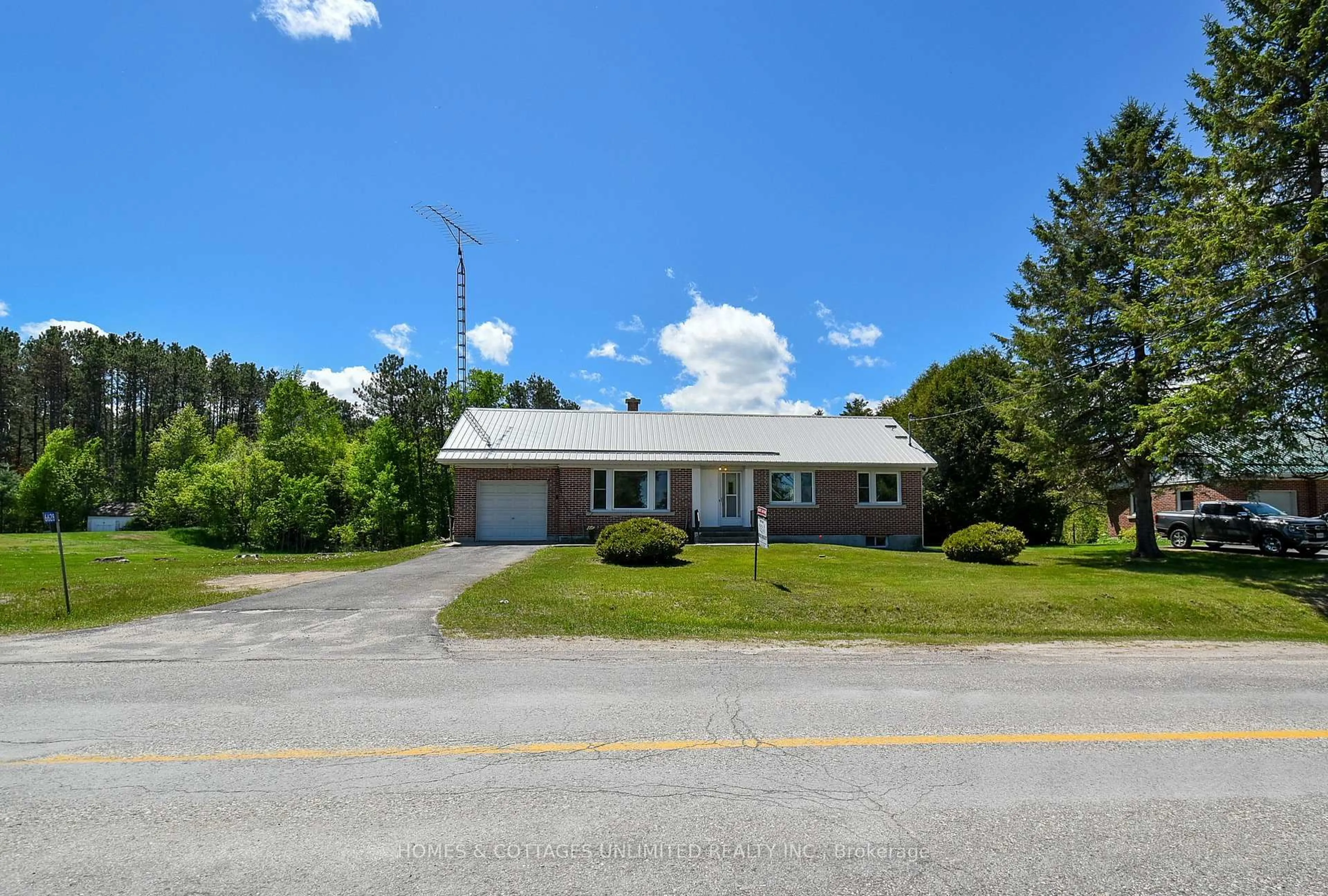 A pic from outside/outdoor area/front of a property/back of a property/a pic from drone, street for 6628 Buckshot Lake Rd, Plevna Ontario K0H 2M0