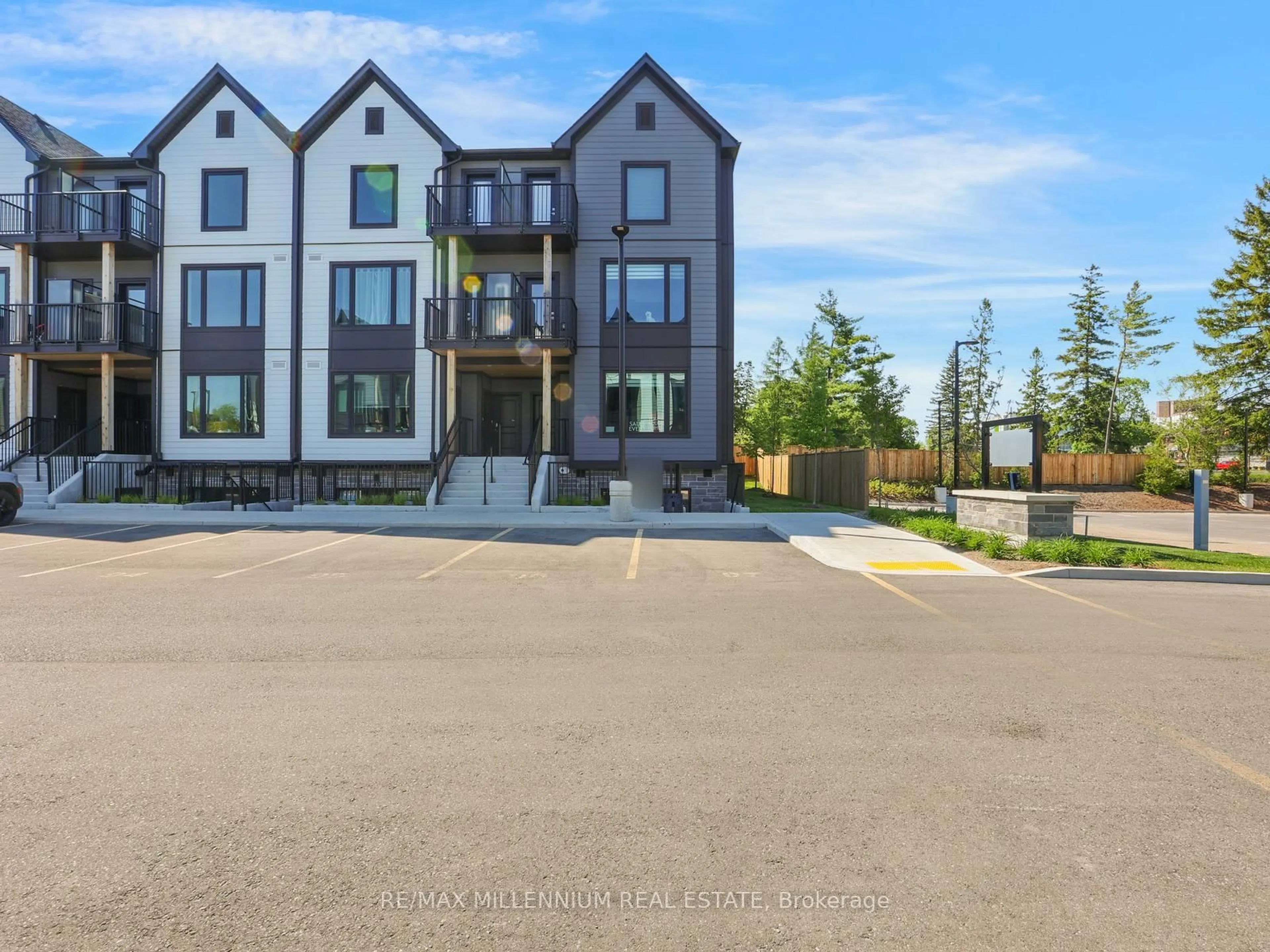 A pic from outside/outdoor area/front of a property/back of a property/a pic from drone, unknown for 708 Woolwich St #423, Guelph Ontario N1H 0C8