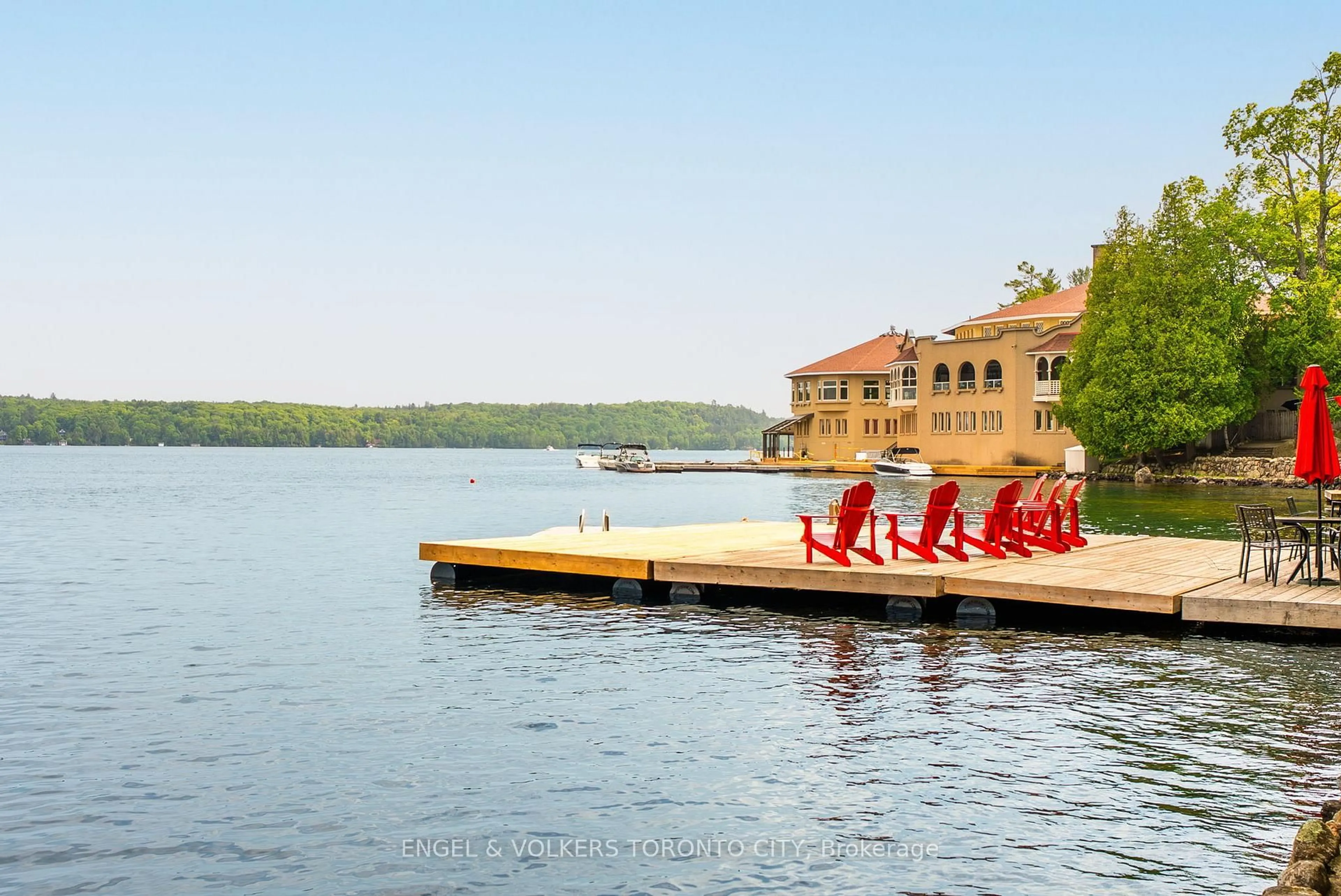 Patio, water/lake/river/ocean view for 12 Bigwin Island #129, Lake of Bays Ontario P0B 1A0