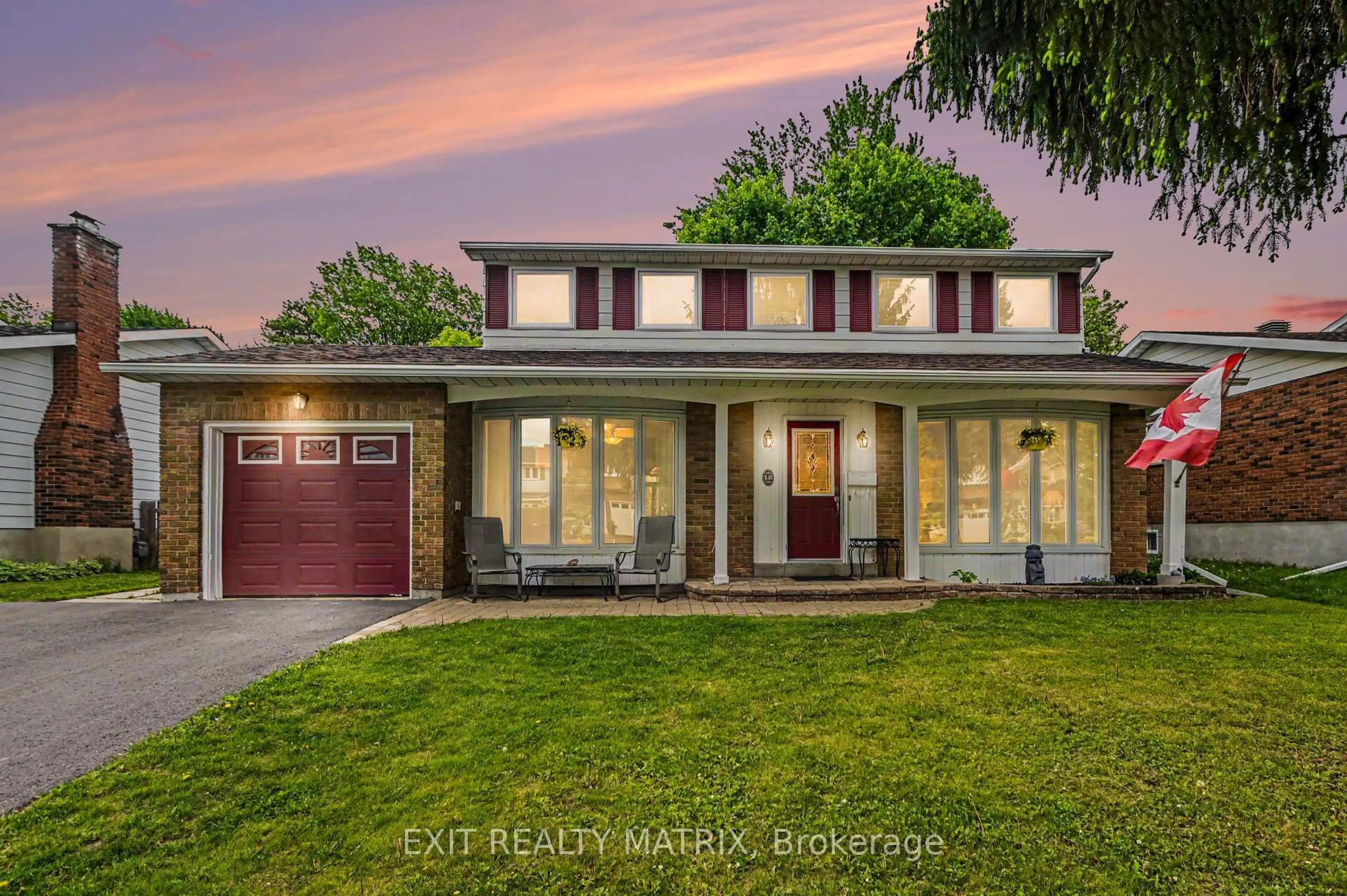 Home with brick exterior material, street for 18 Highpark Cres, Ottawa Ontario K1B 3G8