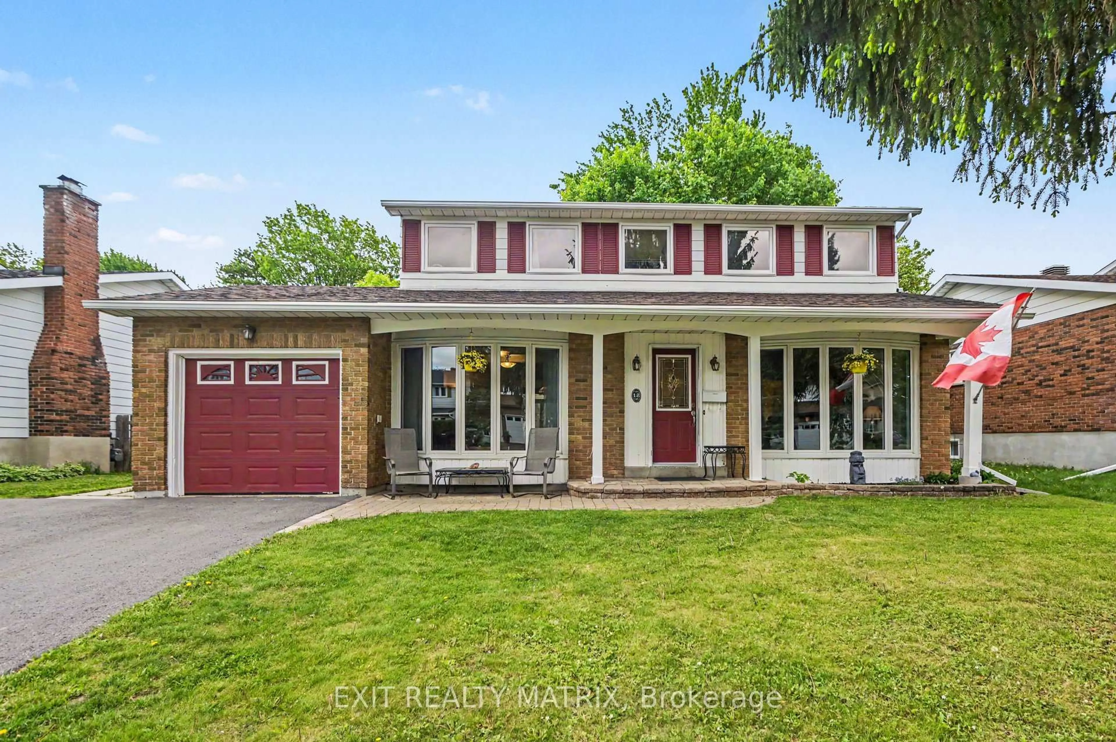 Home with brick exterior material, street for 18 Highpark Cres, Ottawa Ontario K1B 3G8