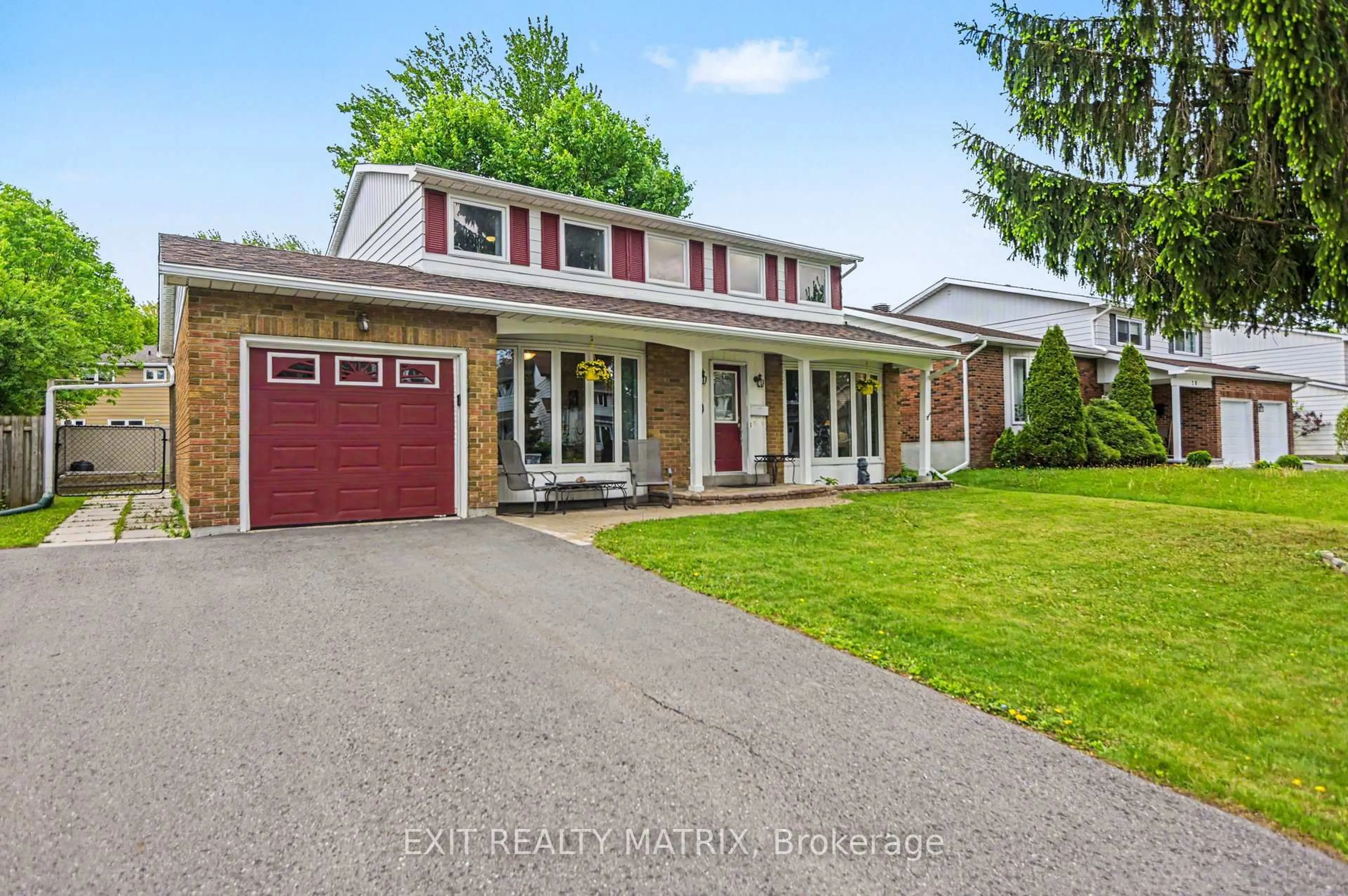 Home with brick exterior material, street for 18 Highpark Cres, Ottawa Ontario K1B 3G8