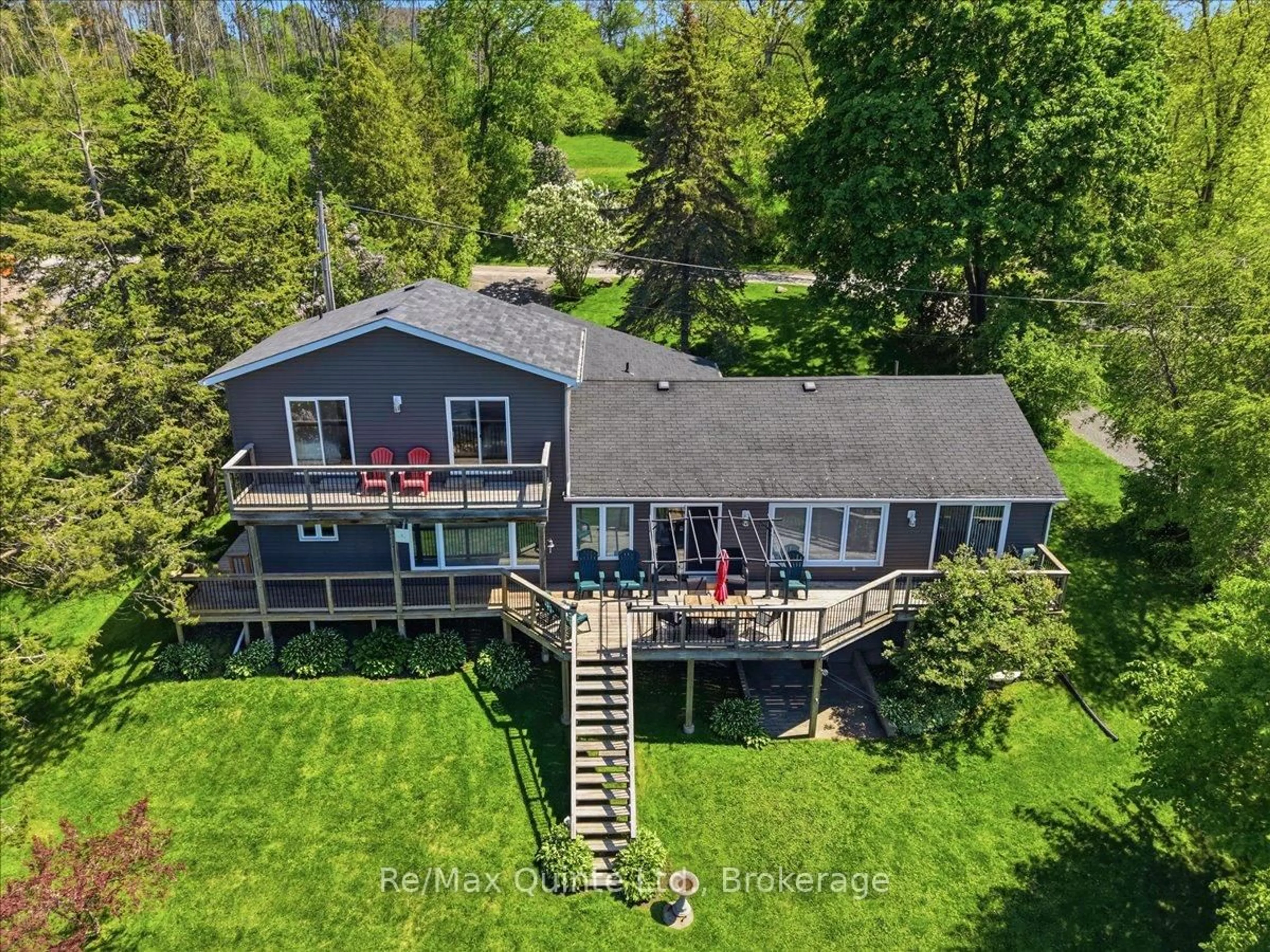 A pic from outside/outdoor area/front of a property/back of a property/a pic from drone, water/lake/river/ocean view for 92 Bishop Lane, Prince Edward County Ontario K0K 1A0