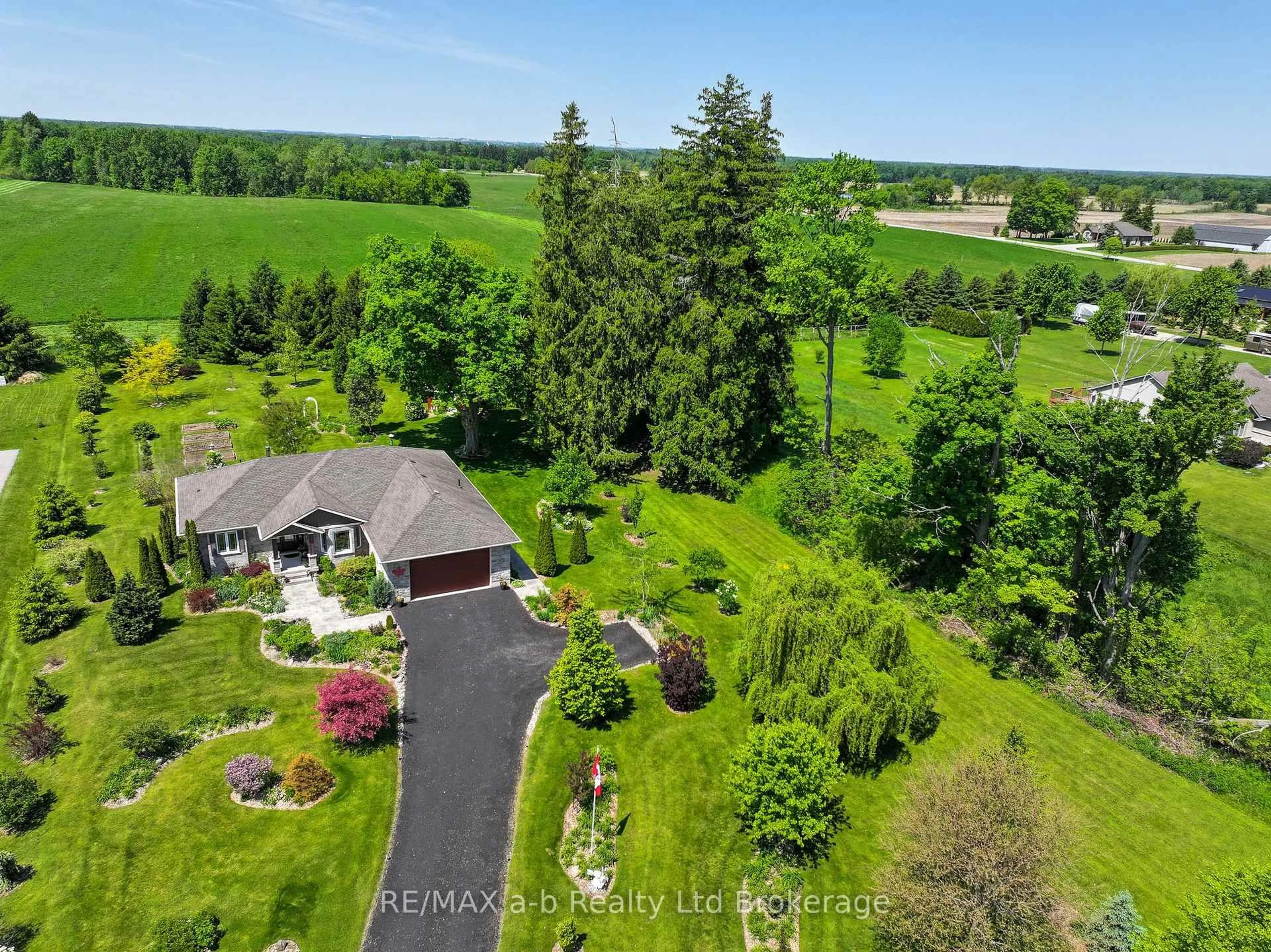 A pic from outside/outdoor area/front of a property/back of a property/a pic from drone, water/lake/river/ocean view for 261 Middle Townline Rd, Brant Ontario N0E 1E0