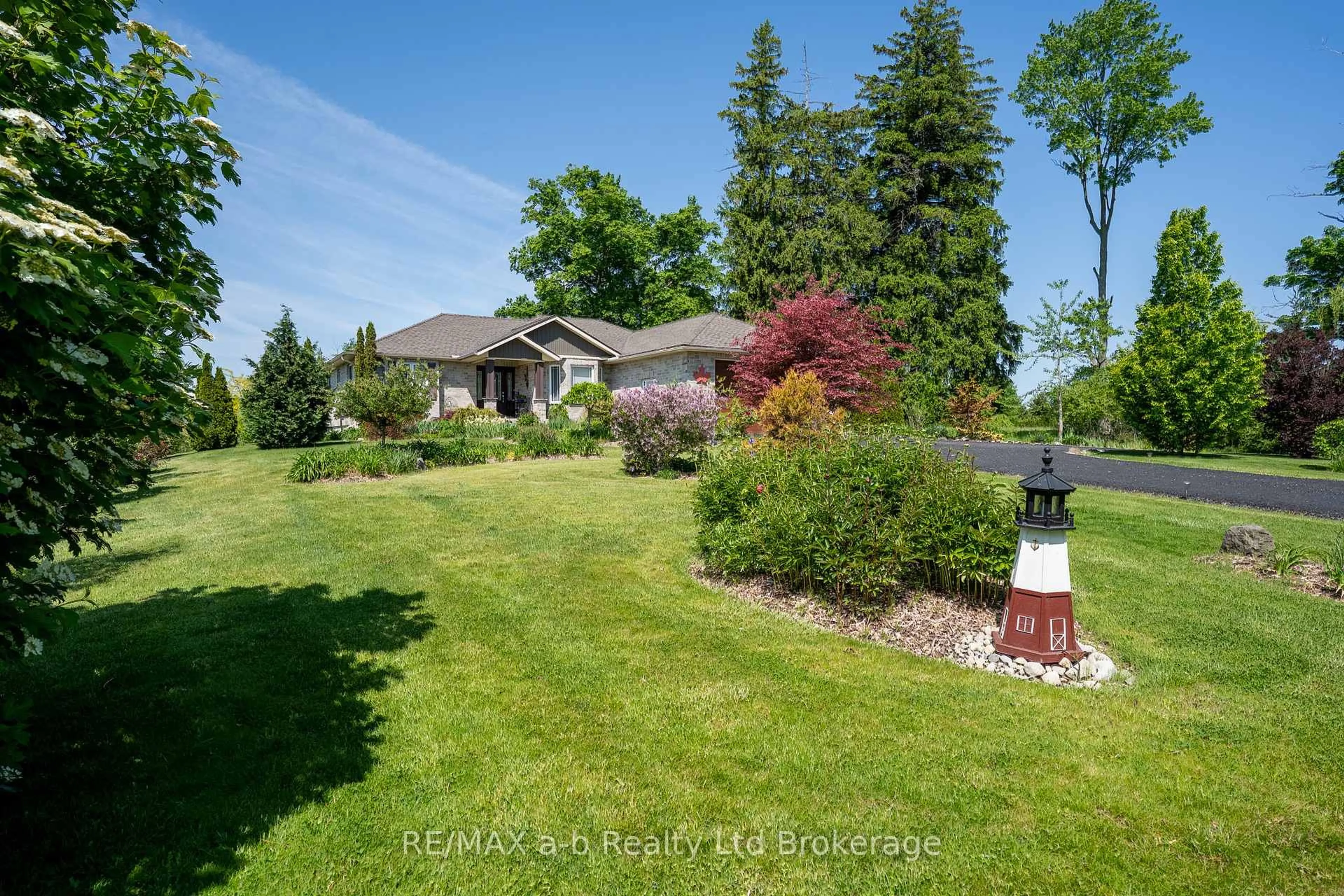 A pic from outside/outdoor area/front of a property/back of a property/a pic from drone, water/lake/river/ocean view for 261 Middle Townline Rd, Brant Ontario N0E 1E0