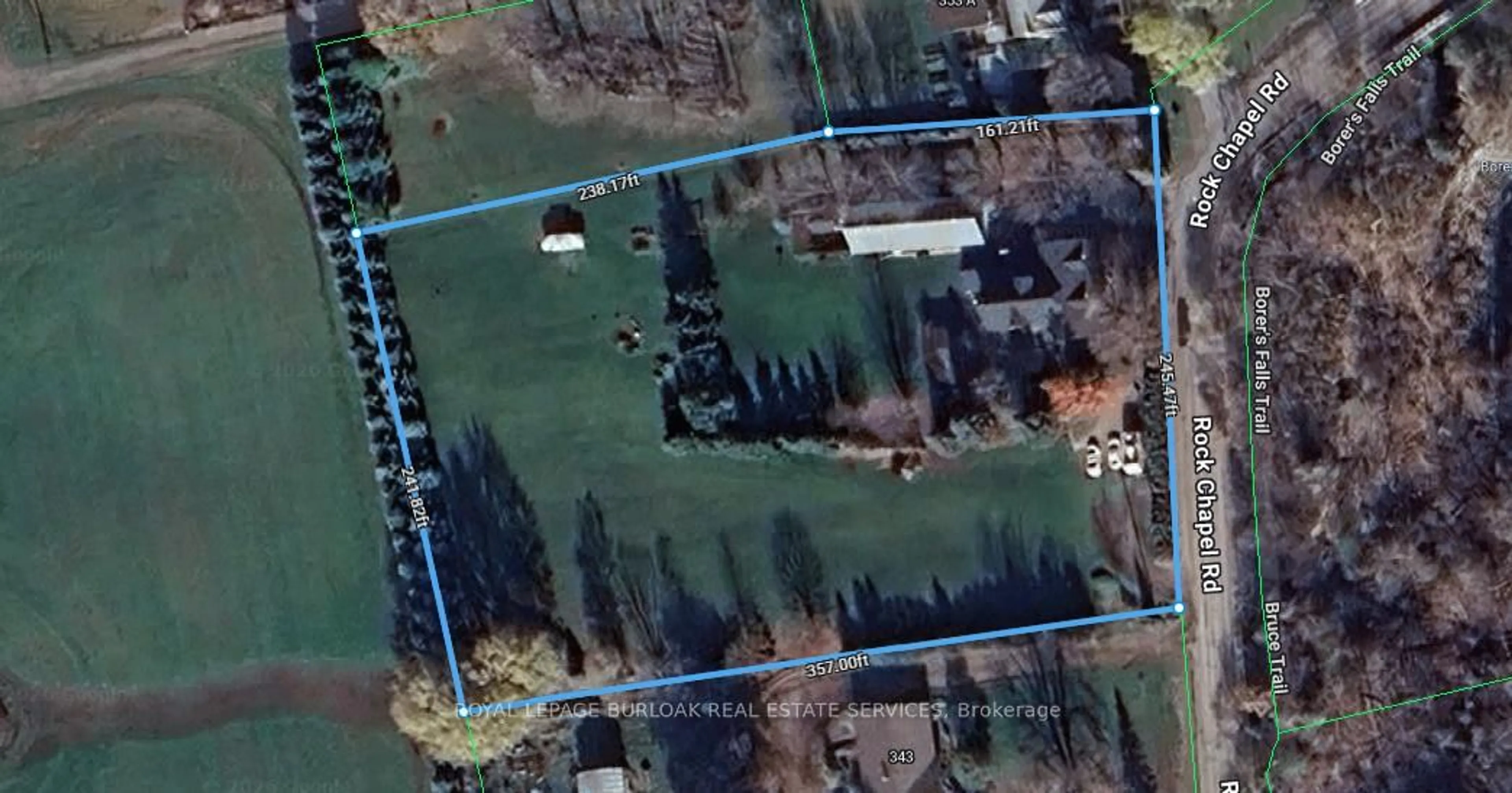 A pic from outside/outdoor area/front of a property/back of a property/a pic from drone, water/lake/river/ocean view for 351 Rock Chapel Rd, Hamilton Ontario L9H 5E2