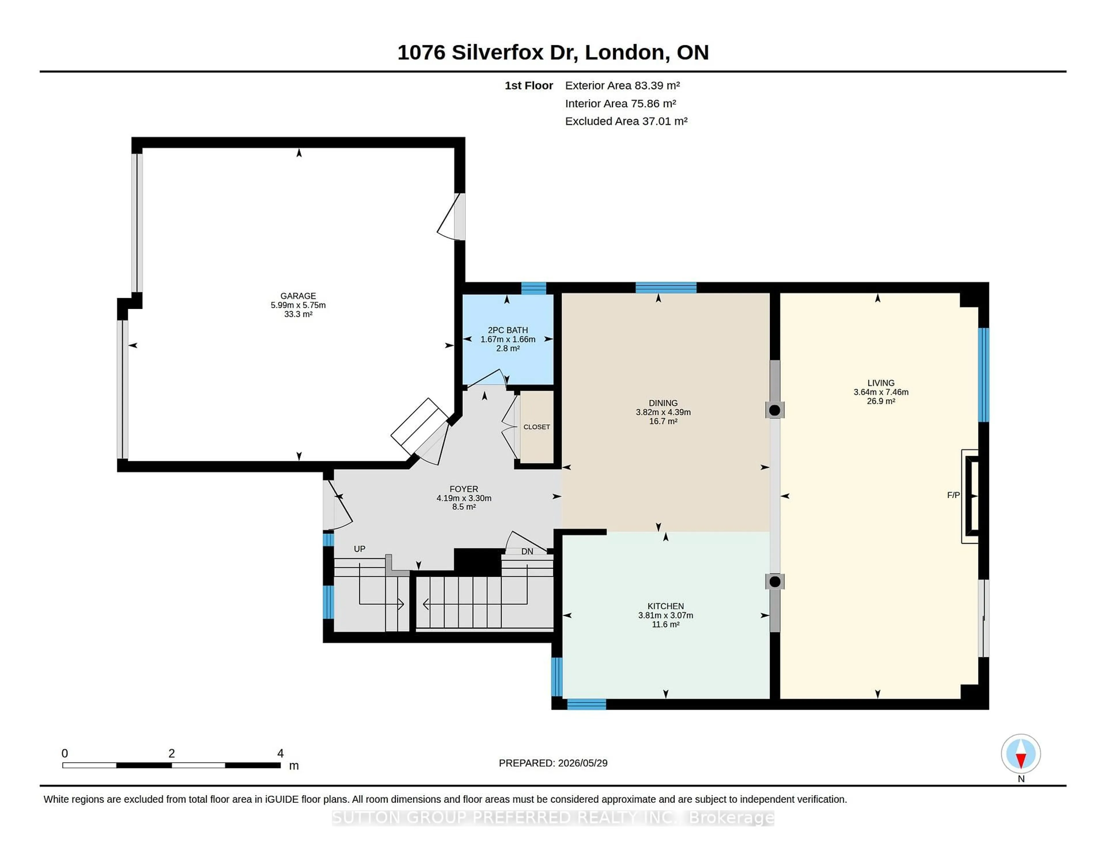 Floor plan for 1076 Silverfox Dr, London North Ontario N6G 0G2