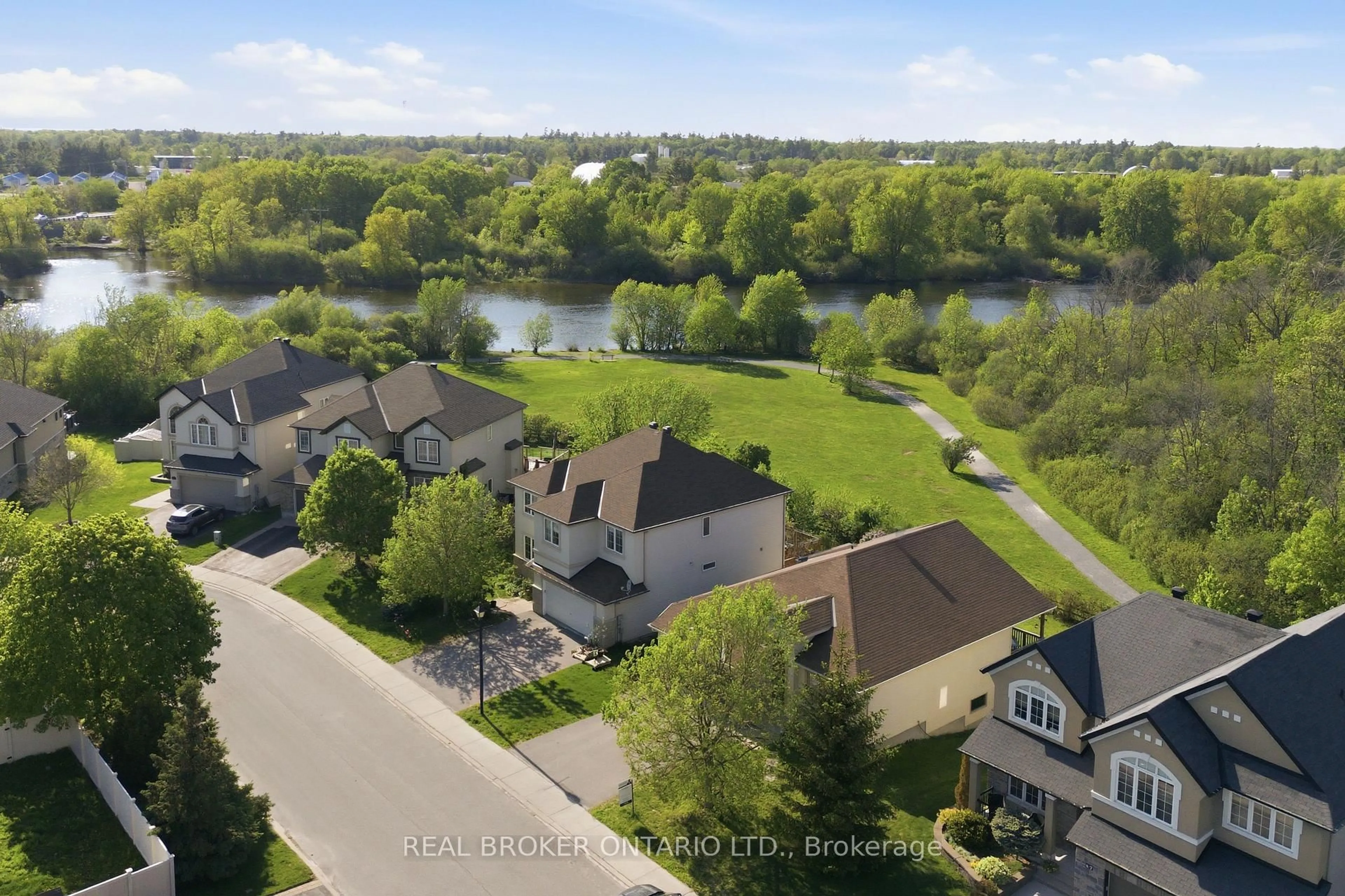 A pic from outside/outdoor area/front of a property/back of a property/a pic from drone, water/lake/river/ocean view for 51 Waterside Dr, Carleton Place Ontario K7C 0B1