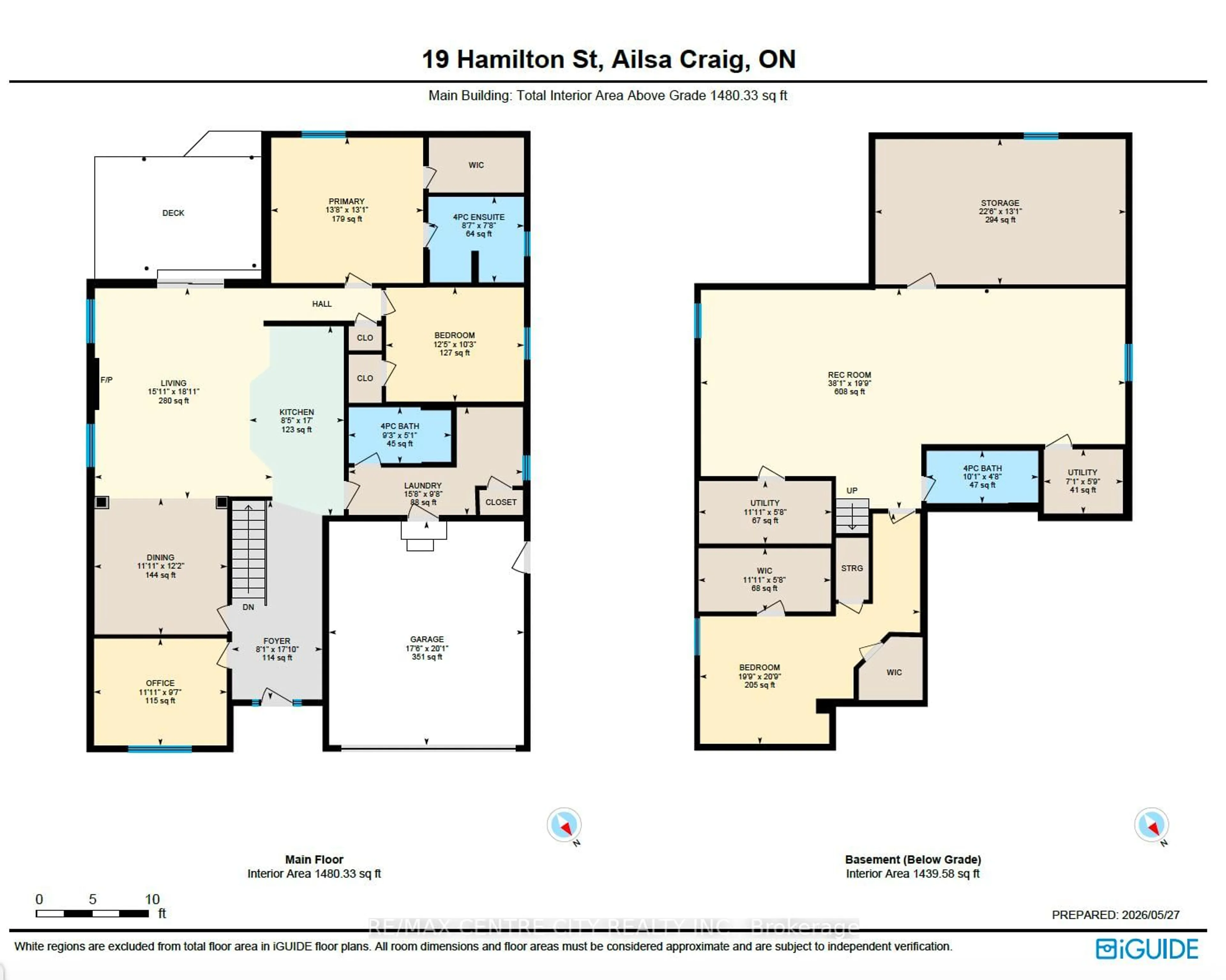 Floor plan for 19 Hamilton St, North Middlesex Ontario N0M 1A0