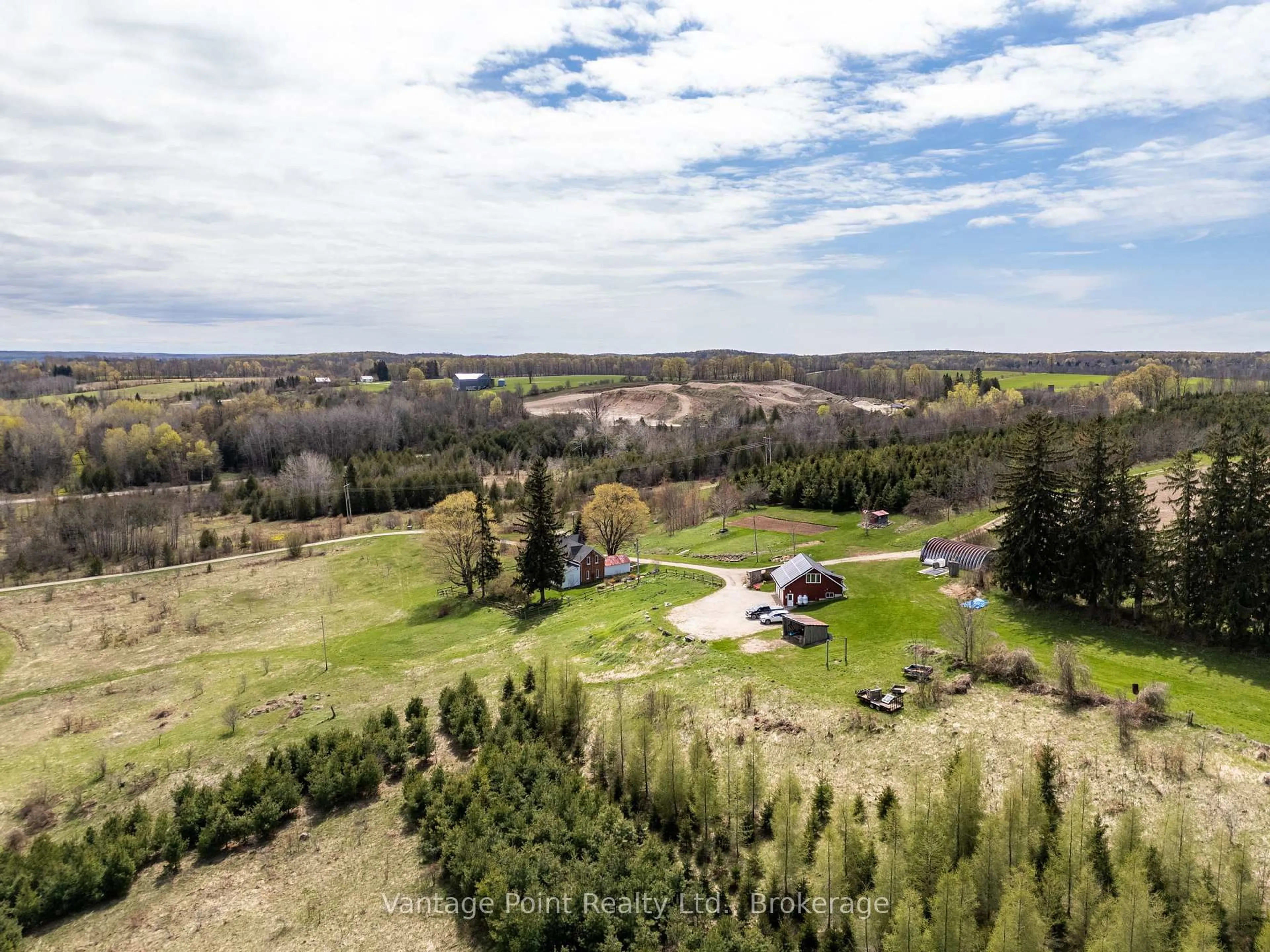 A pic from outside/outdoor area/front of a property/back of a property/a pic from drone, forest/trees view for 557440 4th Concession, Meaford Ontario N4K 5N8
