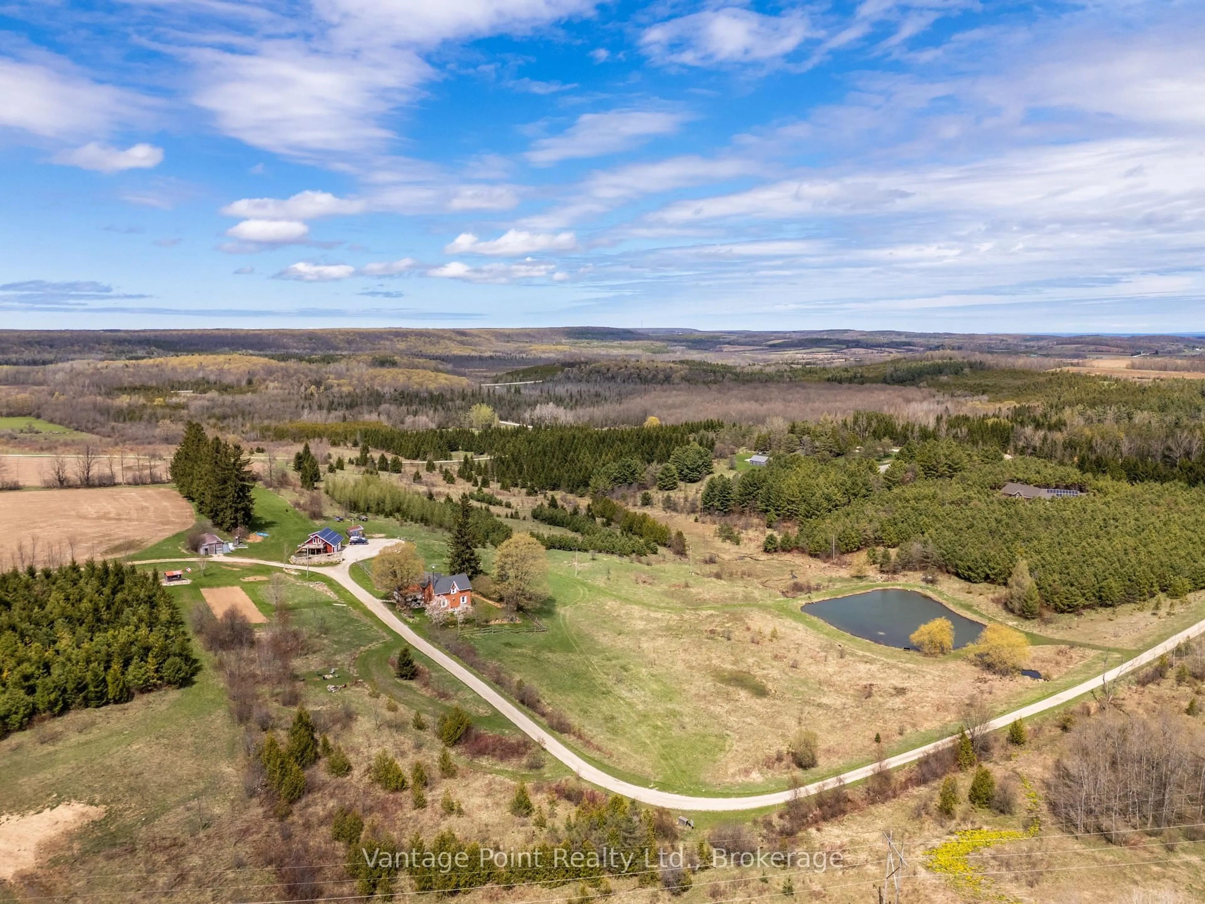 A pic from outside/outdoor area/front of a property/back of a property/a pic from drone, water/lake/river/ocean view for 557440 4th Concession, Meaford Ontario N4K 5N8