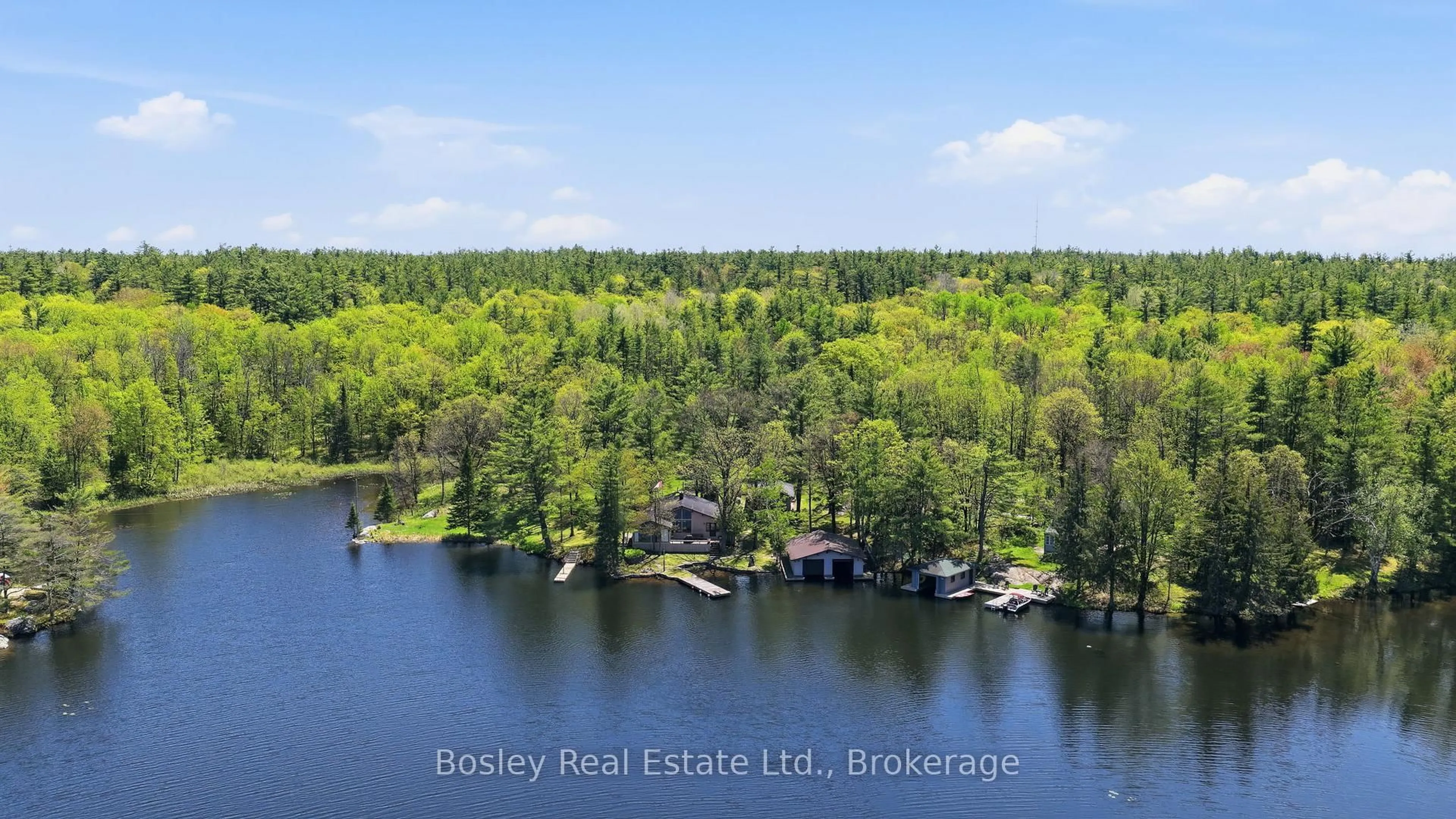 A pic from outside/outdoor area/front of a property/back of a property/a pic from drone, water/lake/river/ocean view for 7 SR405 Shore, Muskoka Lakes Ontario P0C 1M0