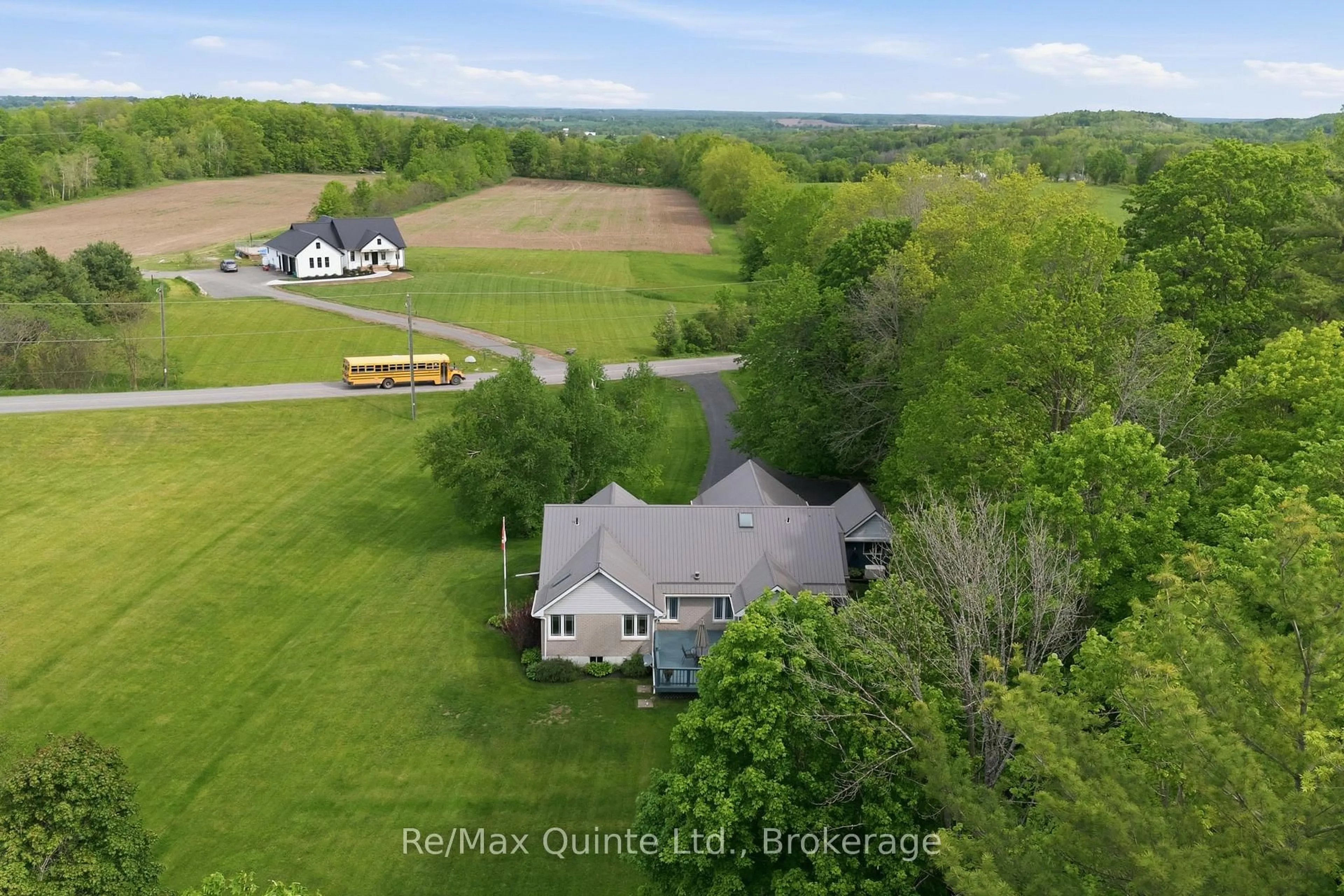 A pic from outside/outdoor area/front of a property/back of a property/a pic from drone, water/lake/river/ocean view for 302 Clearview Rd, Stirling Ontario K0K 3E0