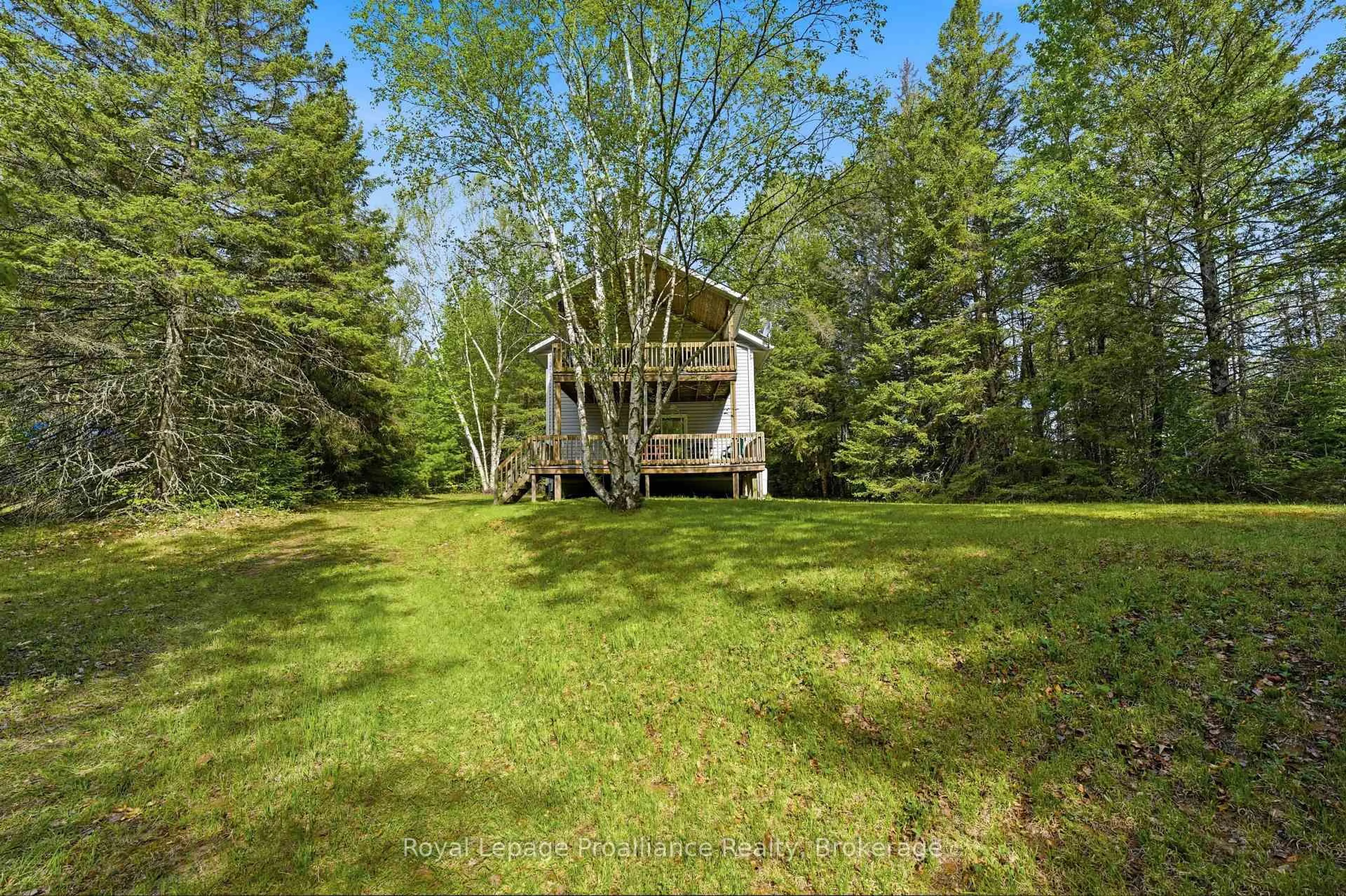 A pic from outside/outdoor area/front of a property/back of a property/a pic from drone, forest/trees view for 339 Little Finch Lake Rd, Cloyne Ontario K0H 1K0