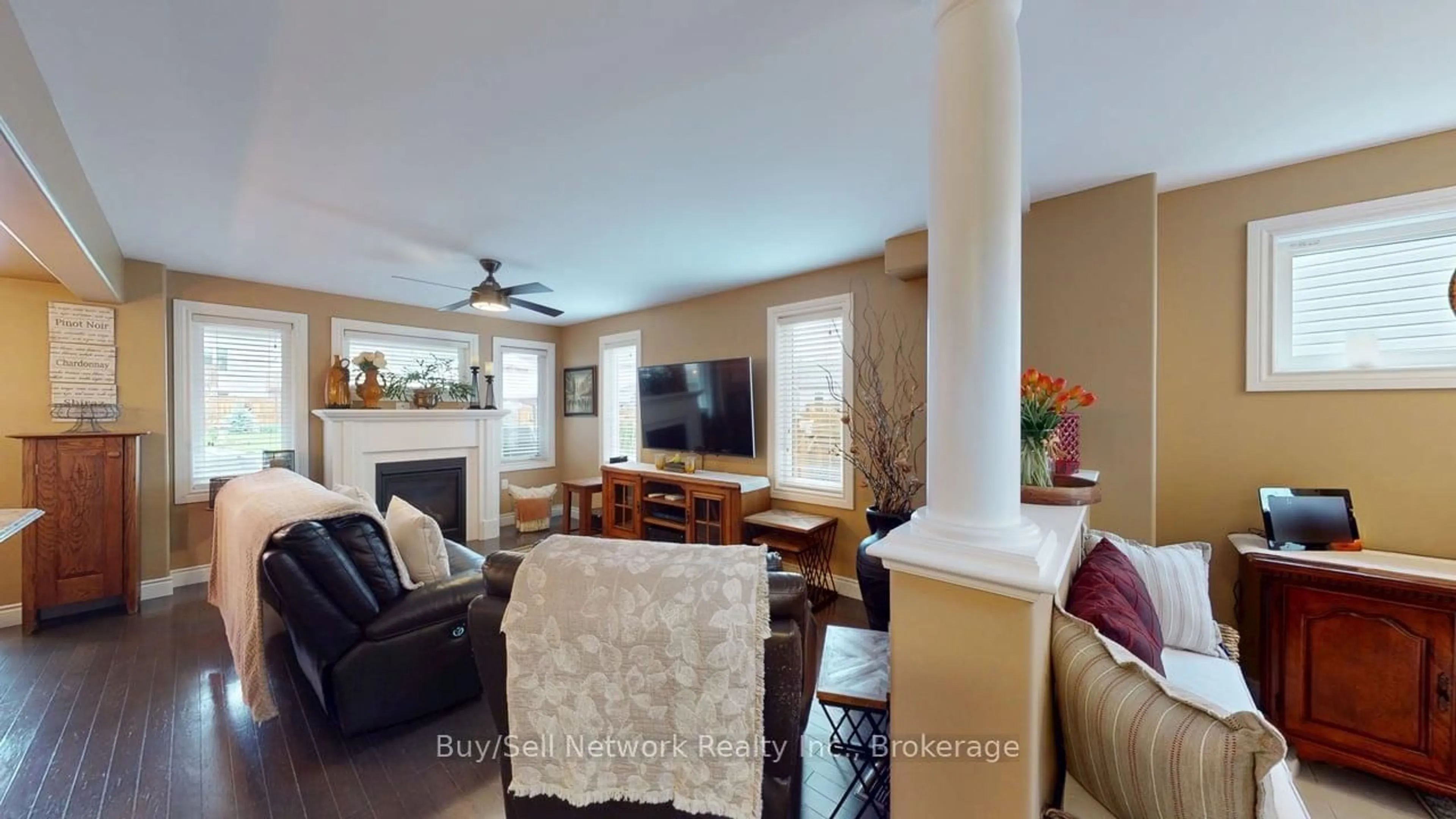 Living room with furniture, ceramic/tile floor for 12 Summer Lane, Peterborough Ontario K9L 0G4