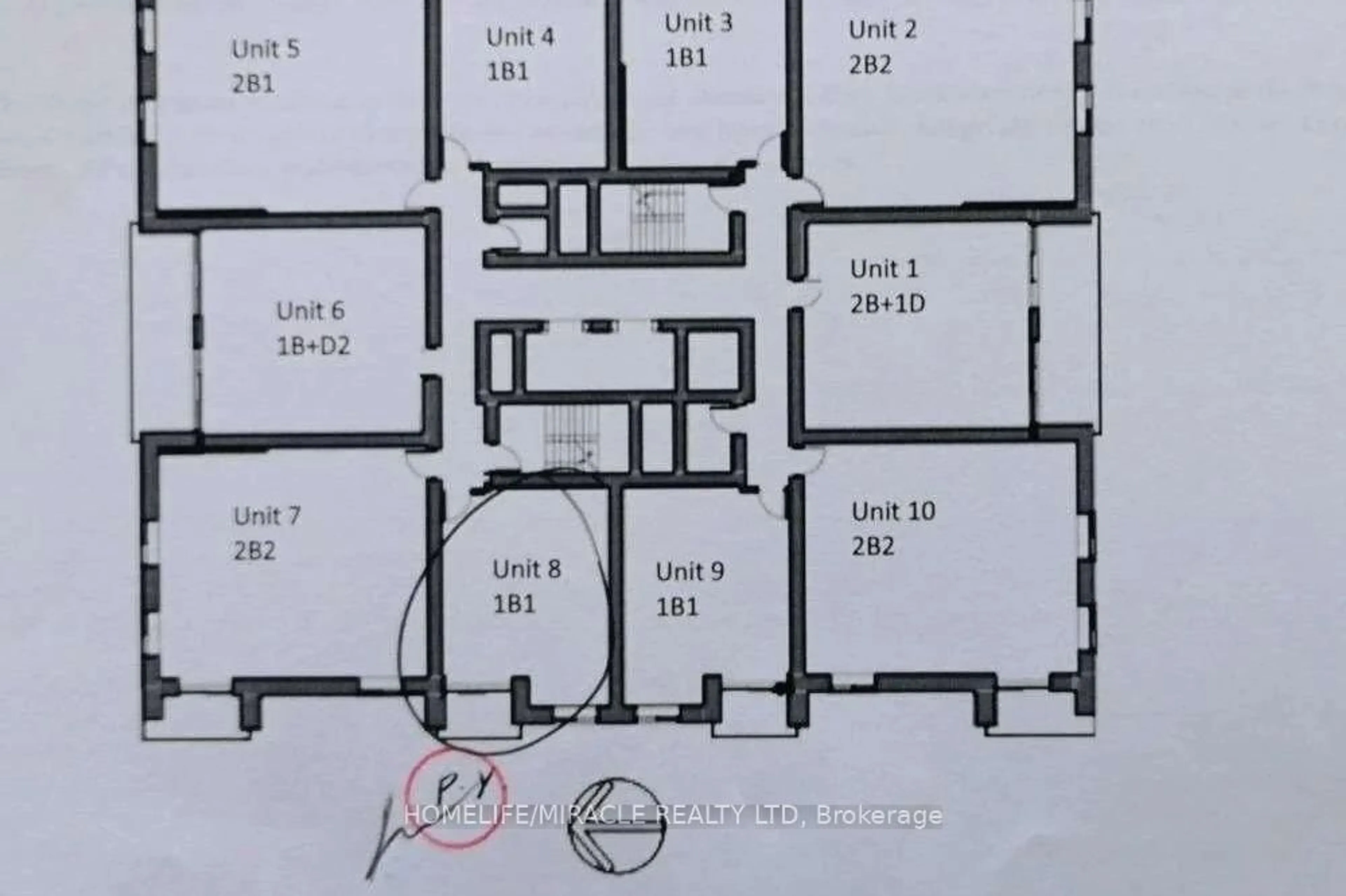 Floor plan for 318 Spruce St #2008, Waterloo Ontario N2L 3M6