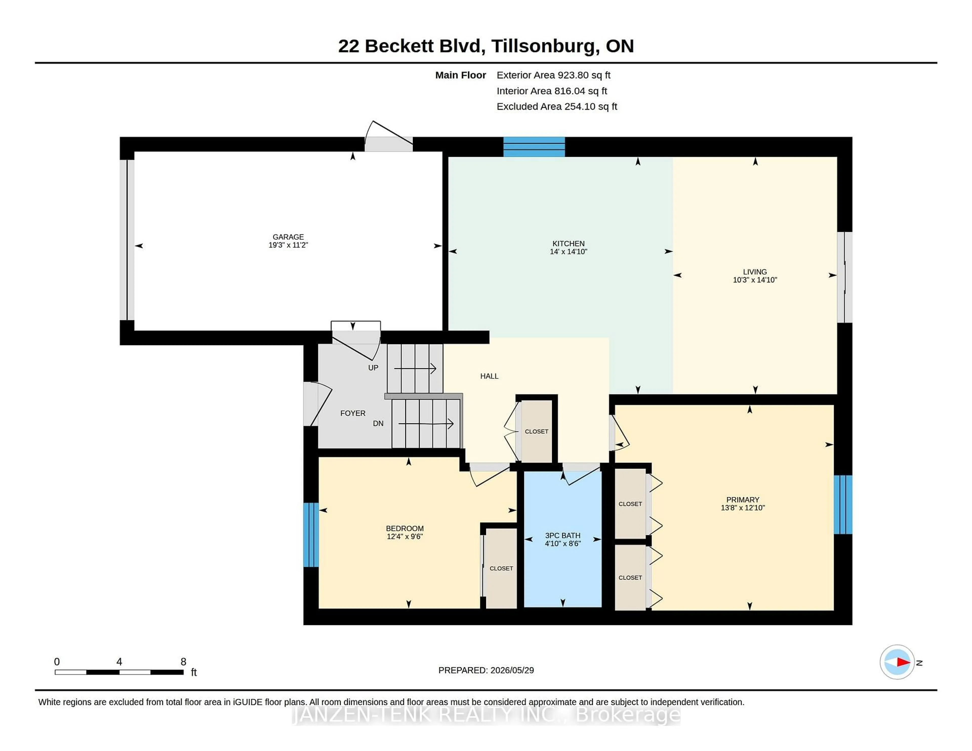 Floor plan for 22 BECKETT Blvd, Tillsonburg Ontario N4G 5N1