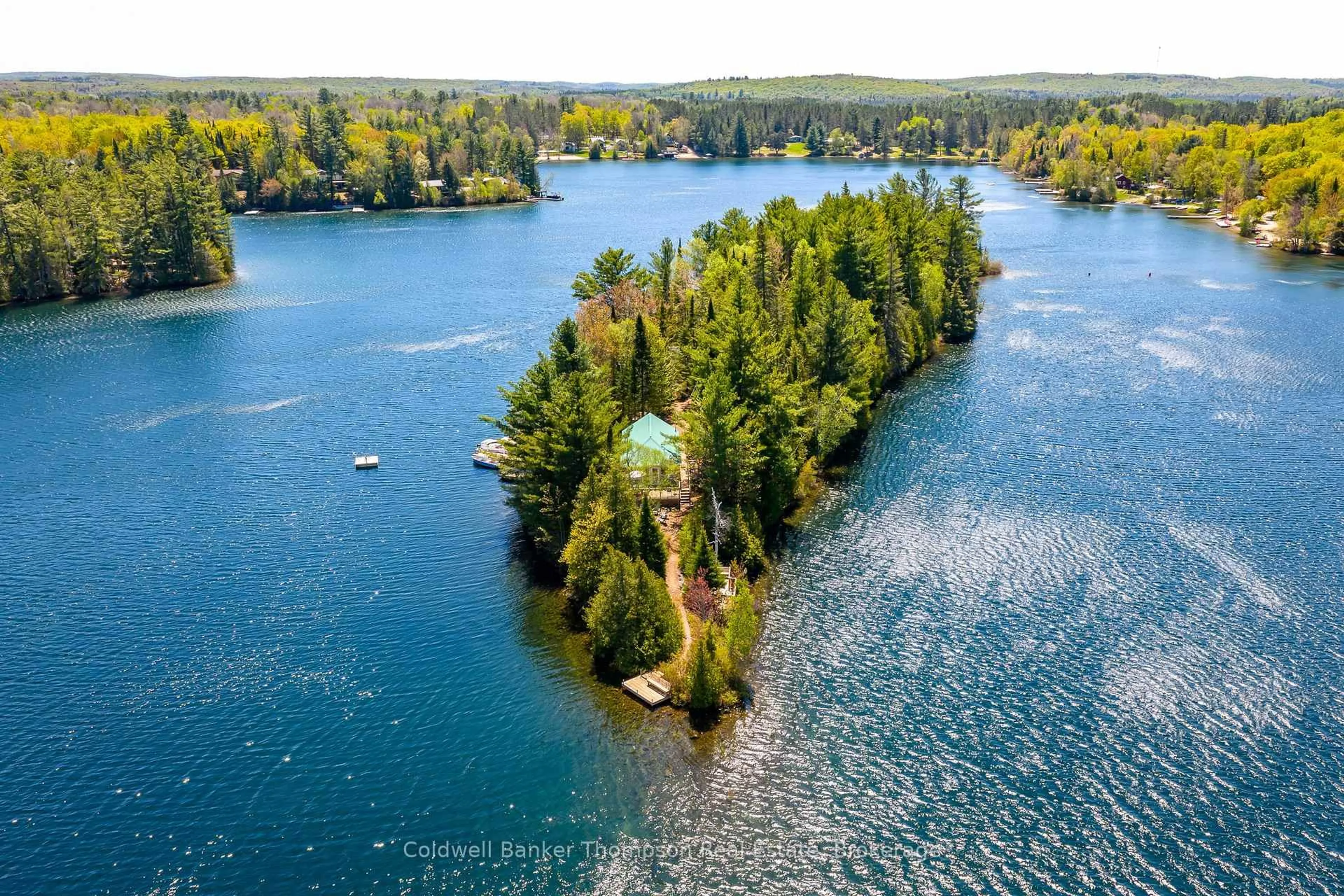 A pic from outside/outdoor area/front of a property/back of a property/a pic from drone, water/lake/river/ocean view for 0 Nottaway Island, Perry Ontario P0A 1J0