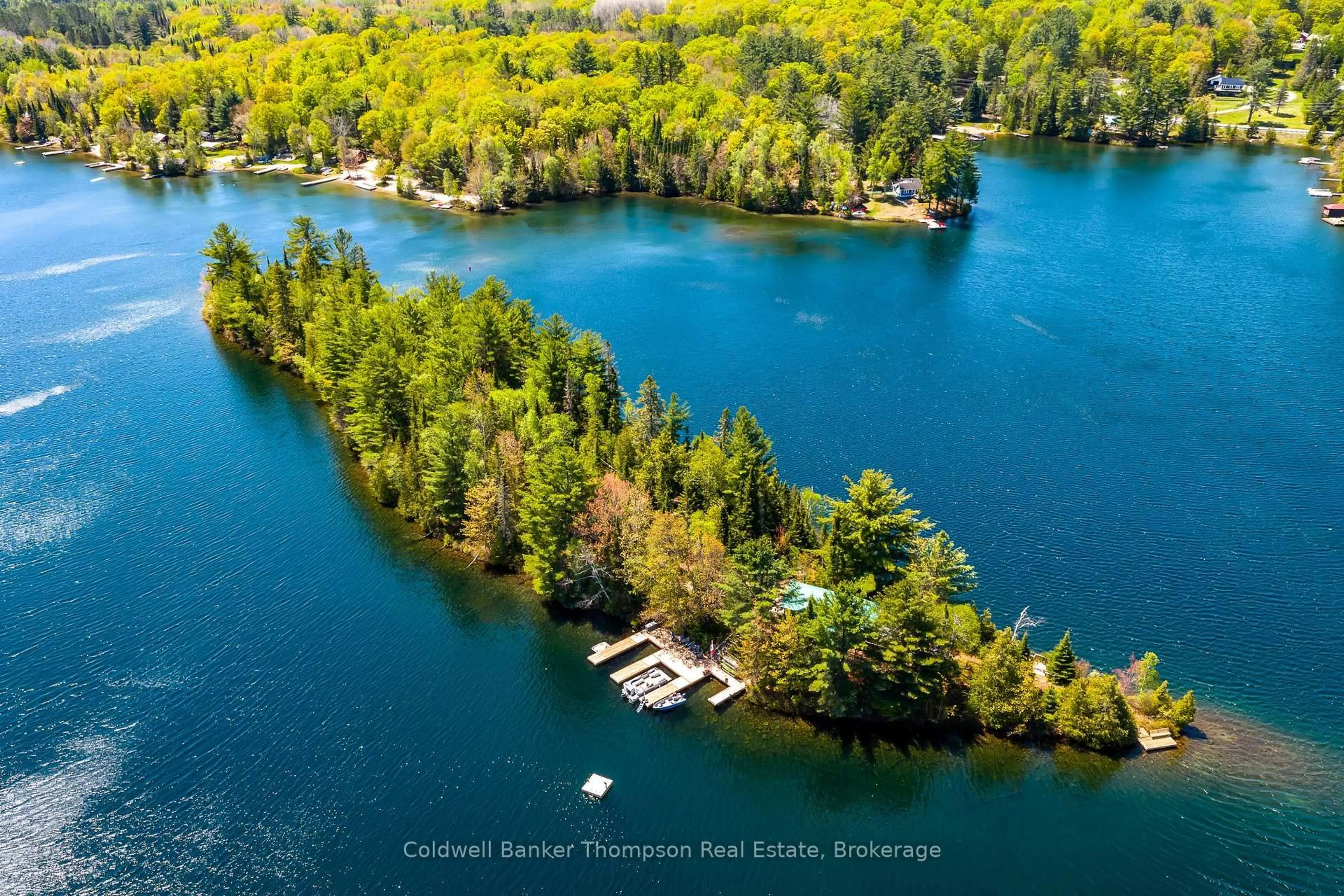 A pic from outside/outdoor area/front of a property/back of a property/a pic from drone, water/lake/river/ocean view for 0 Nottaway Island, Perry Ontario P0A 1J0
