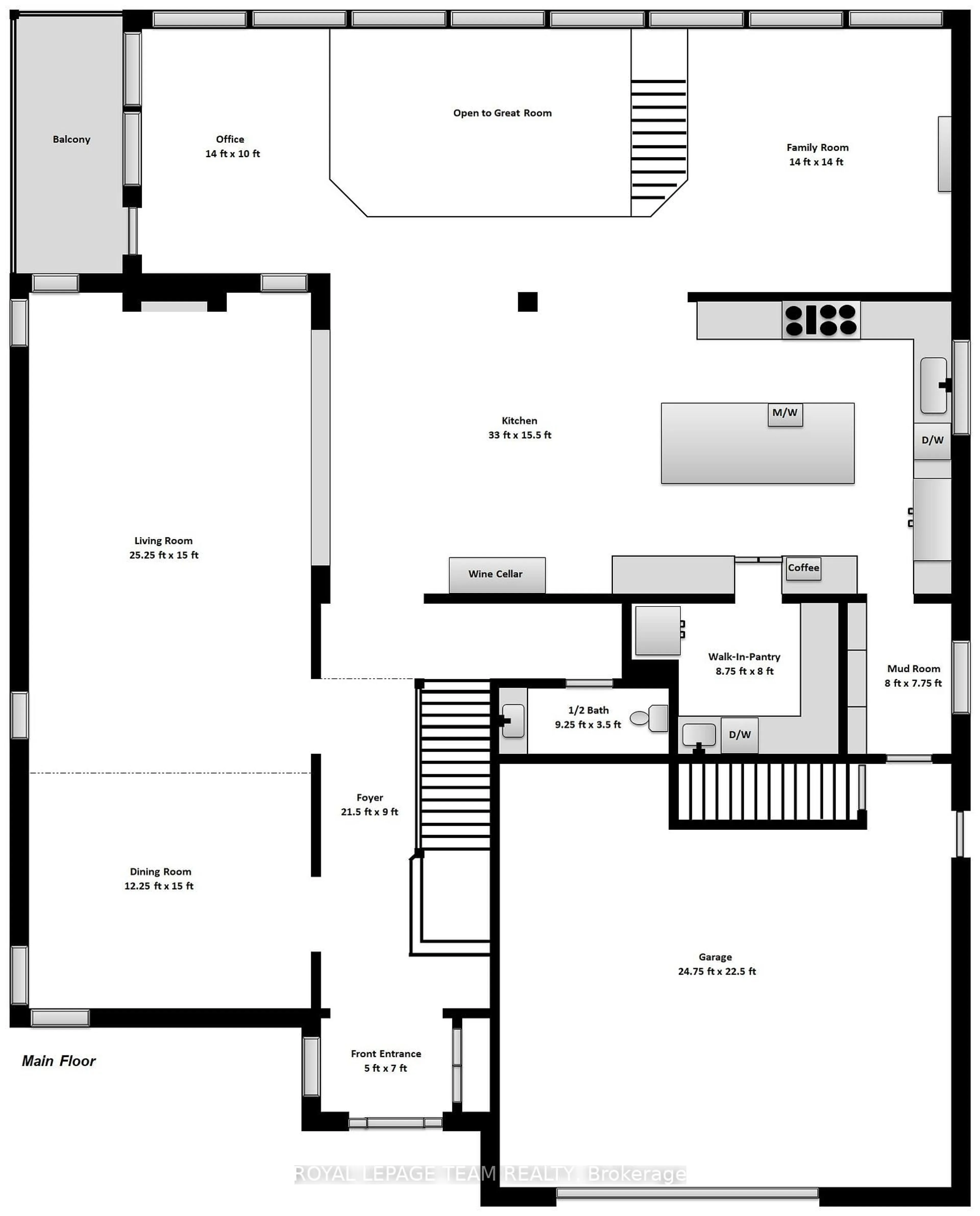 Floor plan for 34 Rideauview Terr, Ottawa Ontario K2C 3R9