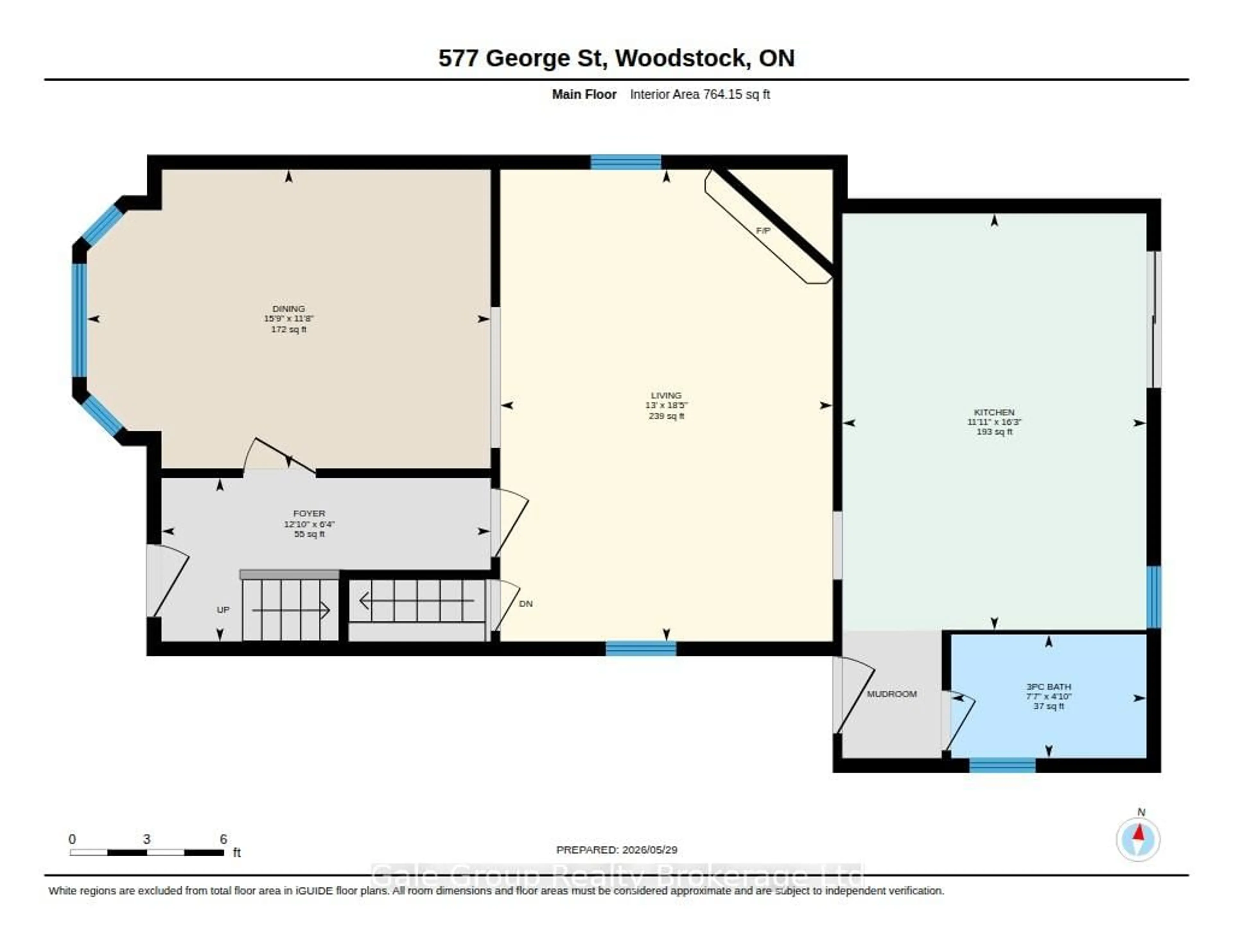 Floor plan for 577 GEORGE St, Woodstock Ontario N4S 4J7