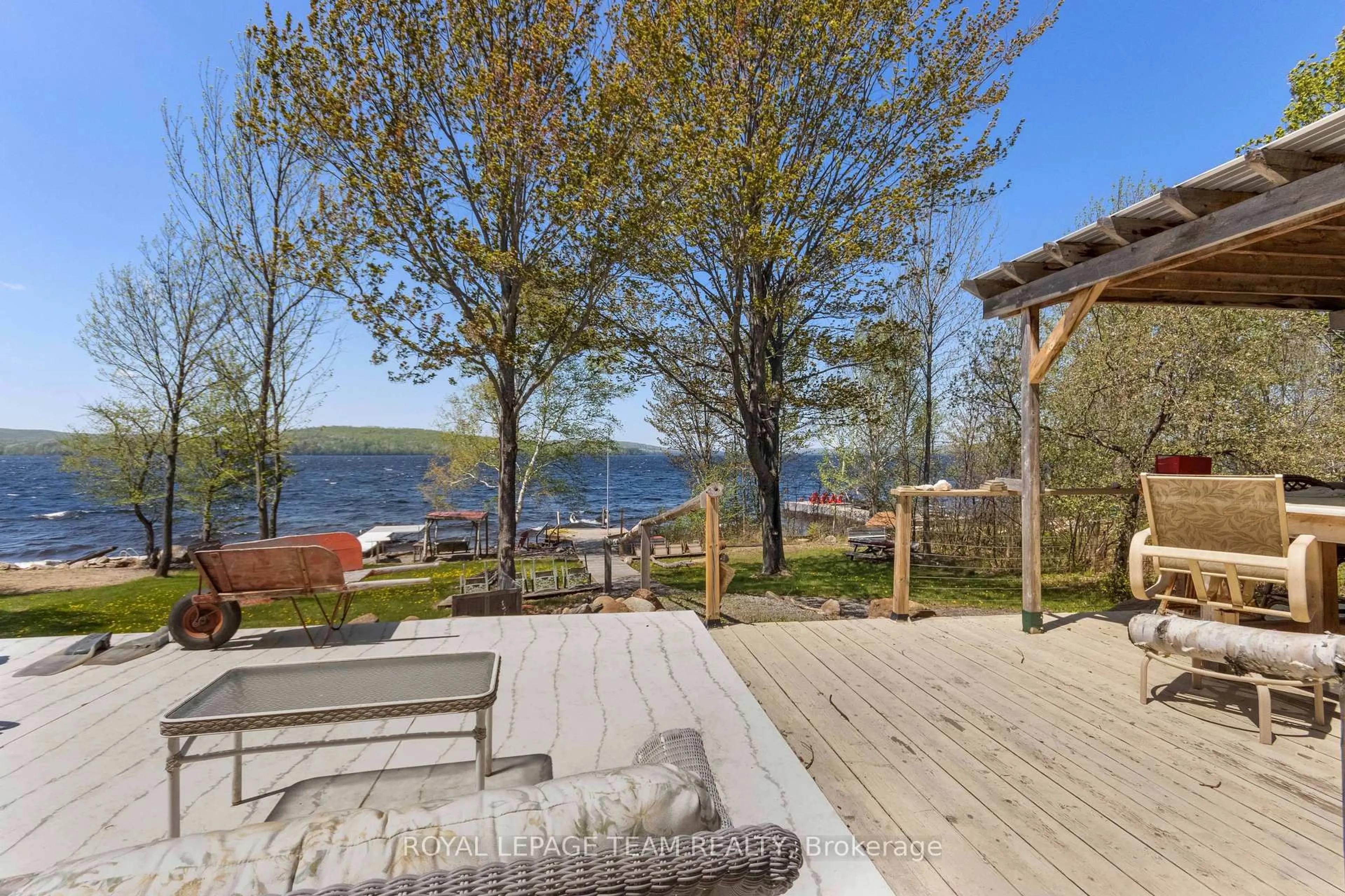 Patio, water/lake/river/ocean view for 697 Curtiss Rd, Barry's Bay Ontario K0J 1B0