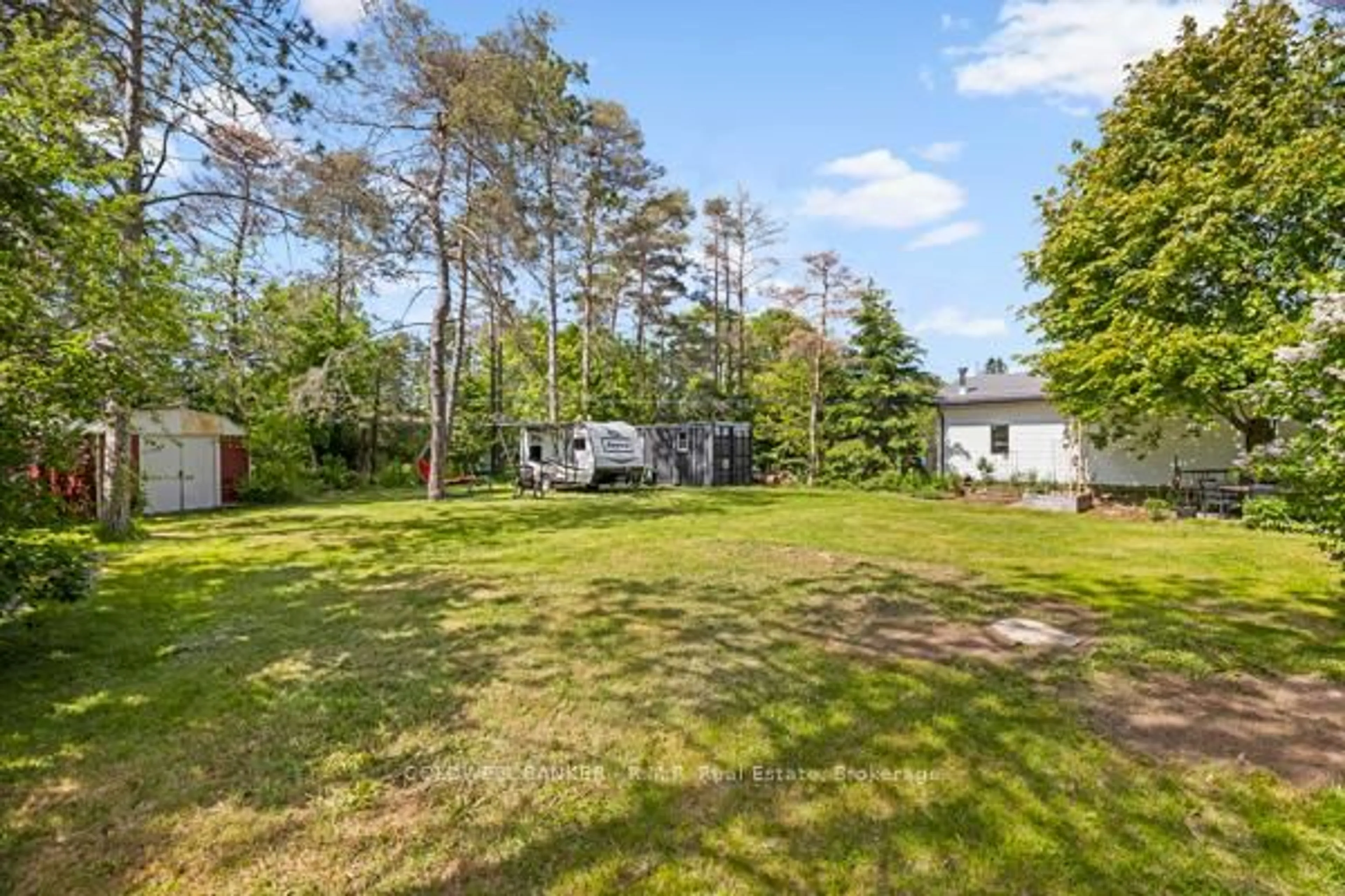 A pic from outside/outdoor area/front of a property/back of a property/a pic from drone, forest/trees view for 2551 Van Luven Rd, Hamilton Township Ontario K0K 1C0