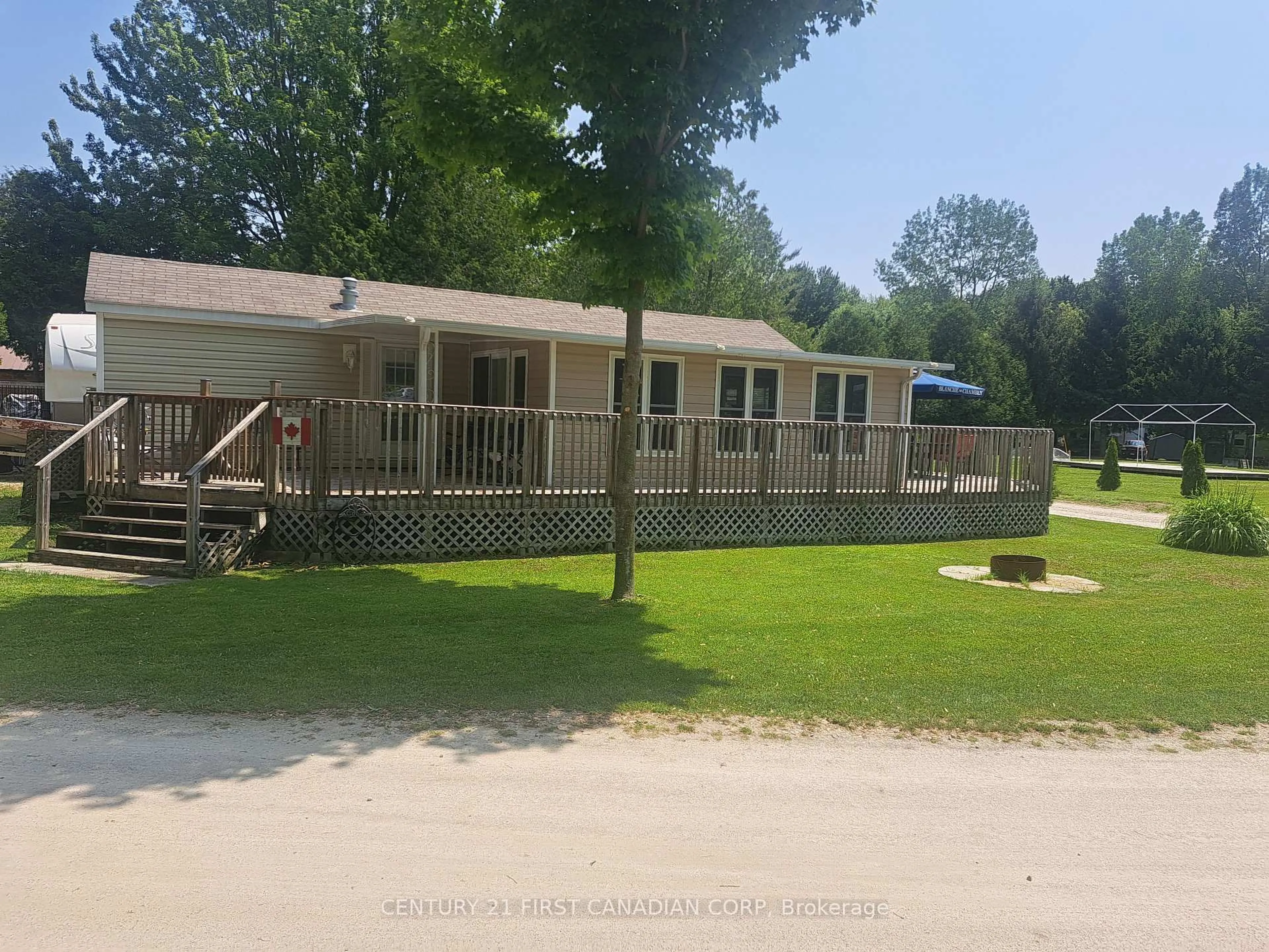 A pic from outside/outdoor area/front of a property/back of a property/a pic from drone, water/lake/river/ocean view for 256440 Sunova Cres #501, Zorra Ontario N0M 2G0