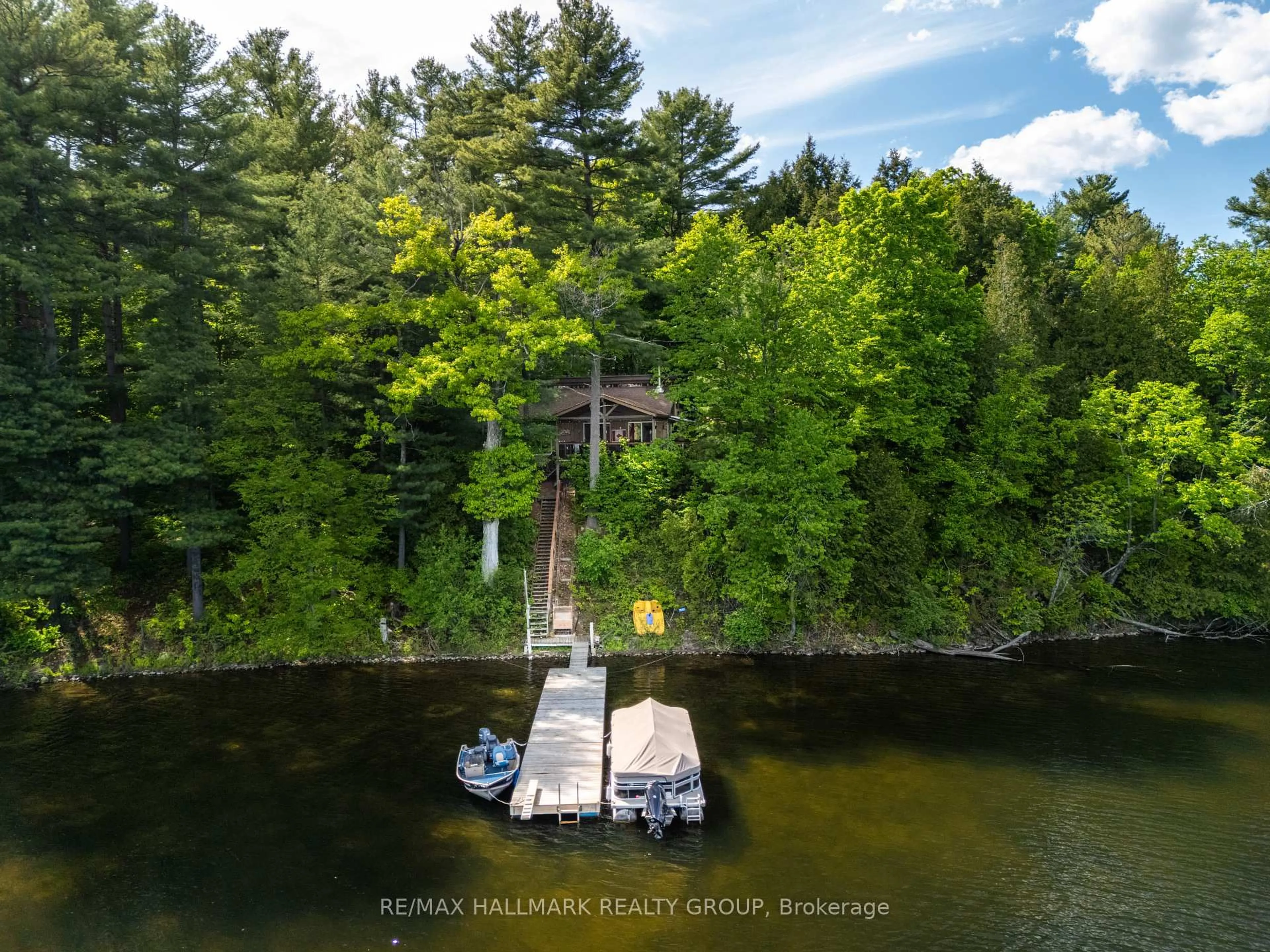 A pic from outside/outdoor area/front of a property/back of a property/a pic from drone, water/lake/river/ocean view for 7040 Lower Beverley Rd, Rideau Lakes Ontario K0E 1G0