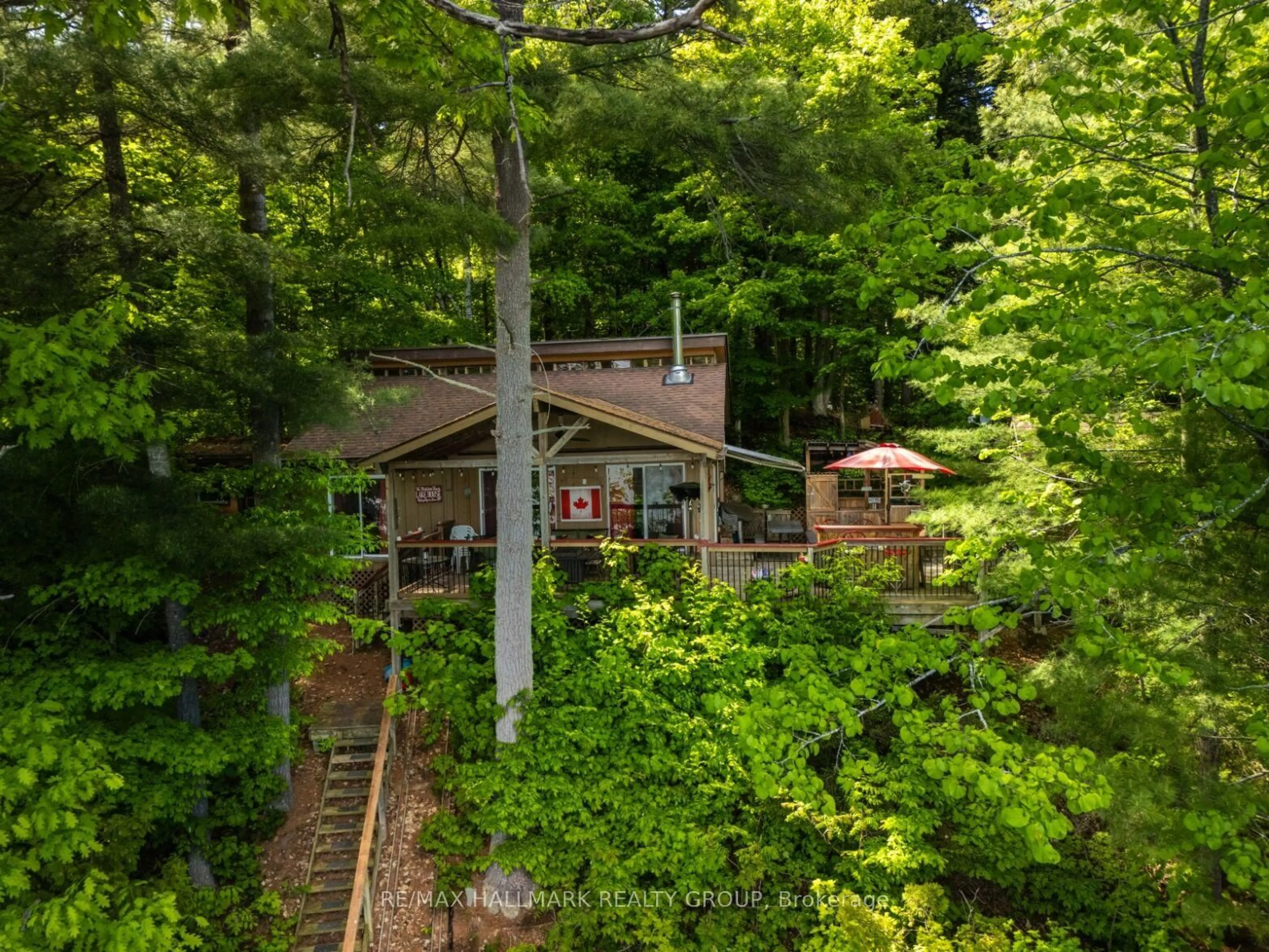 A pic from outside/outdoor area/front of a property/back of a property/a pic from drone, forest/trees view for 7040 Lower Beverley Rd, Rideau Lakes Ontario K0E 1G0