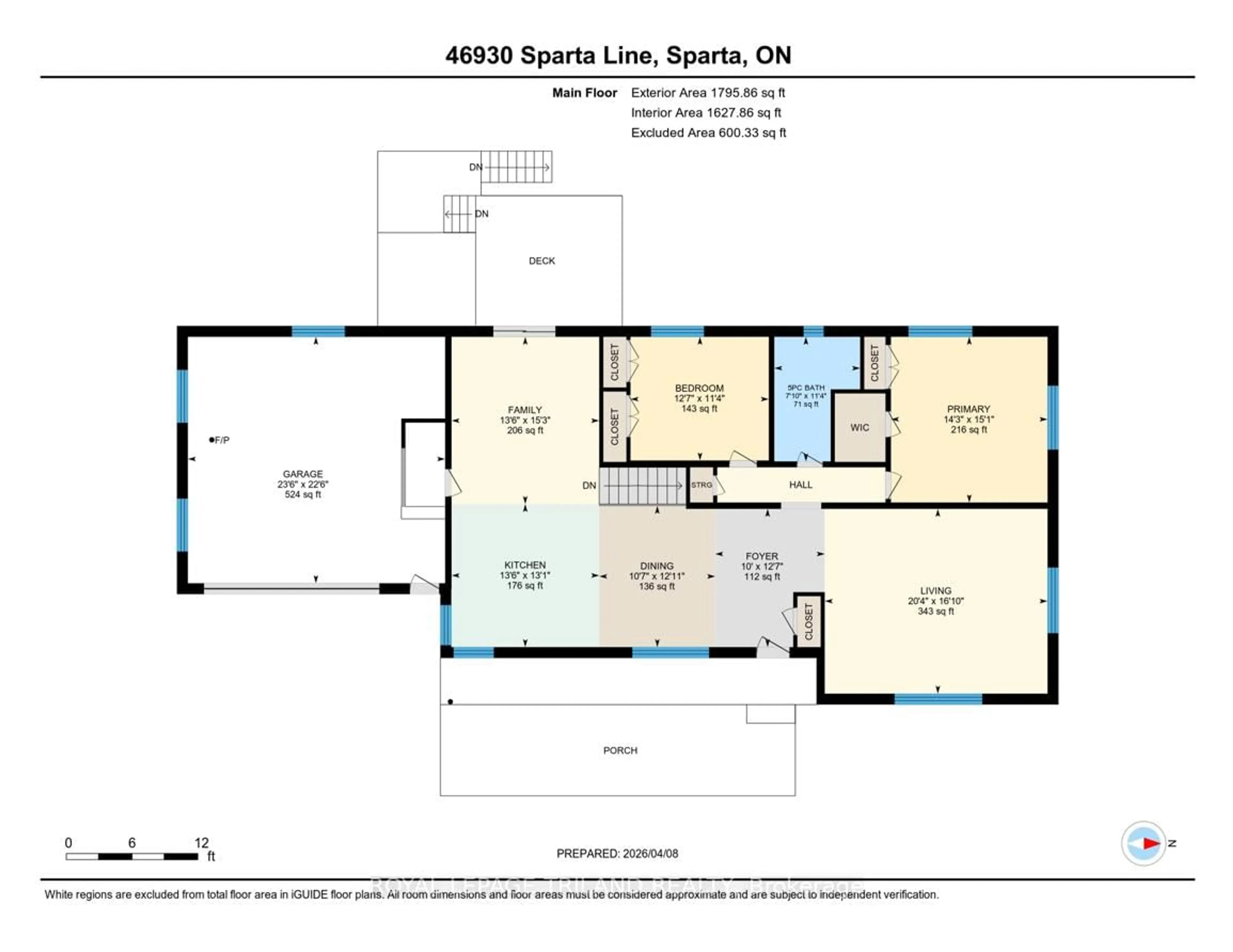 Floor plan for 46930 Sparta Line, Central Elgin Ontario N0L 2H0