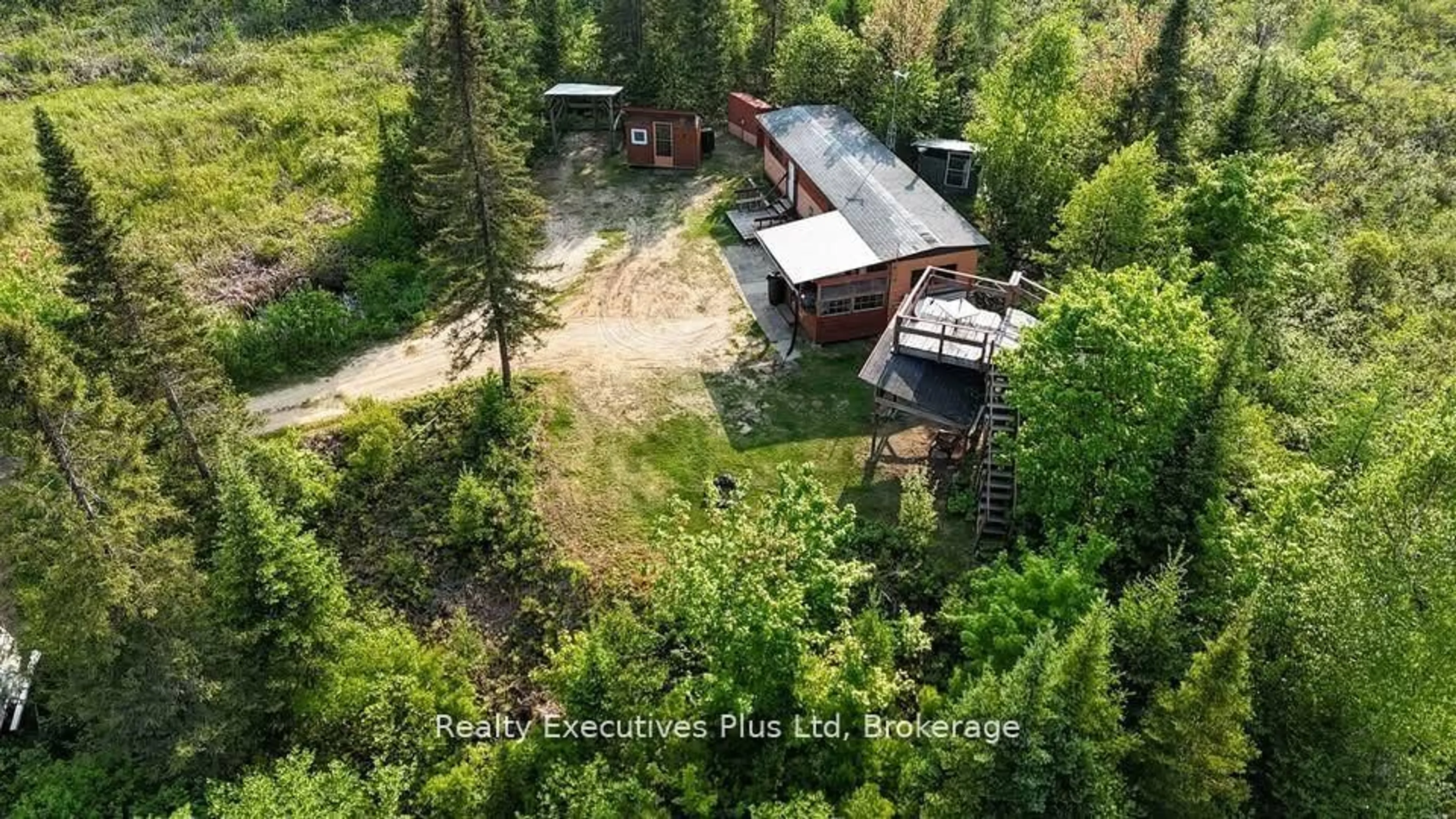 A pic from outside/outdoor area/front of a property/back of a property/a pic from drone, forest/trees view for 297 Joly Strong Rd, Joly Ontario P0A 1Z0