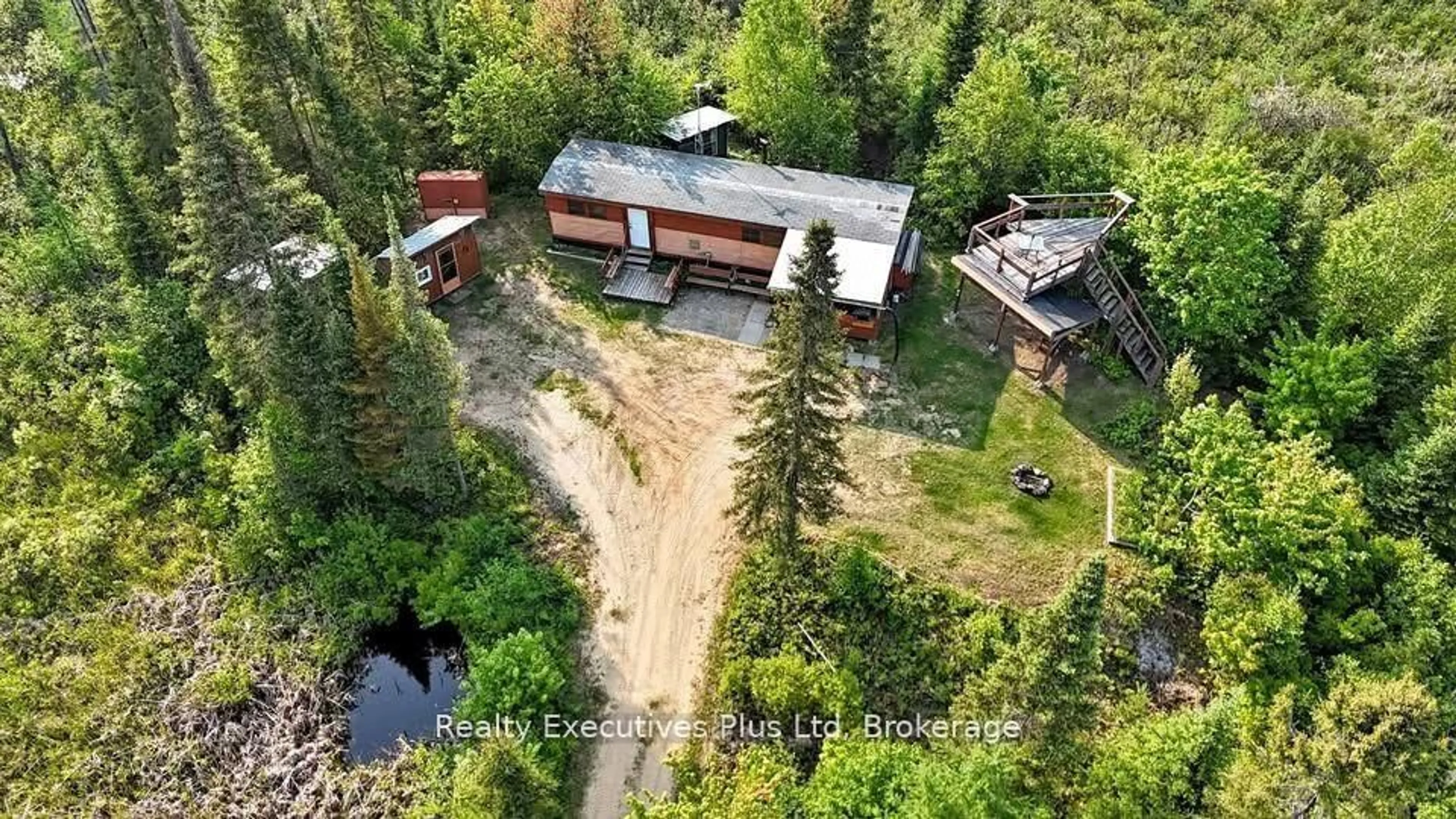 A pic from outside/outdoor area/front of a property/back of a property/a pic from drone, forest/trees view for 297 Joly Strong Rd, Joly Ontario P0A 1Z0