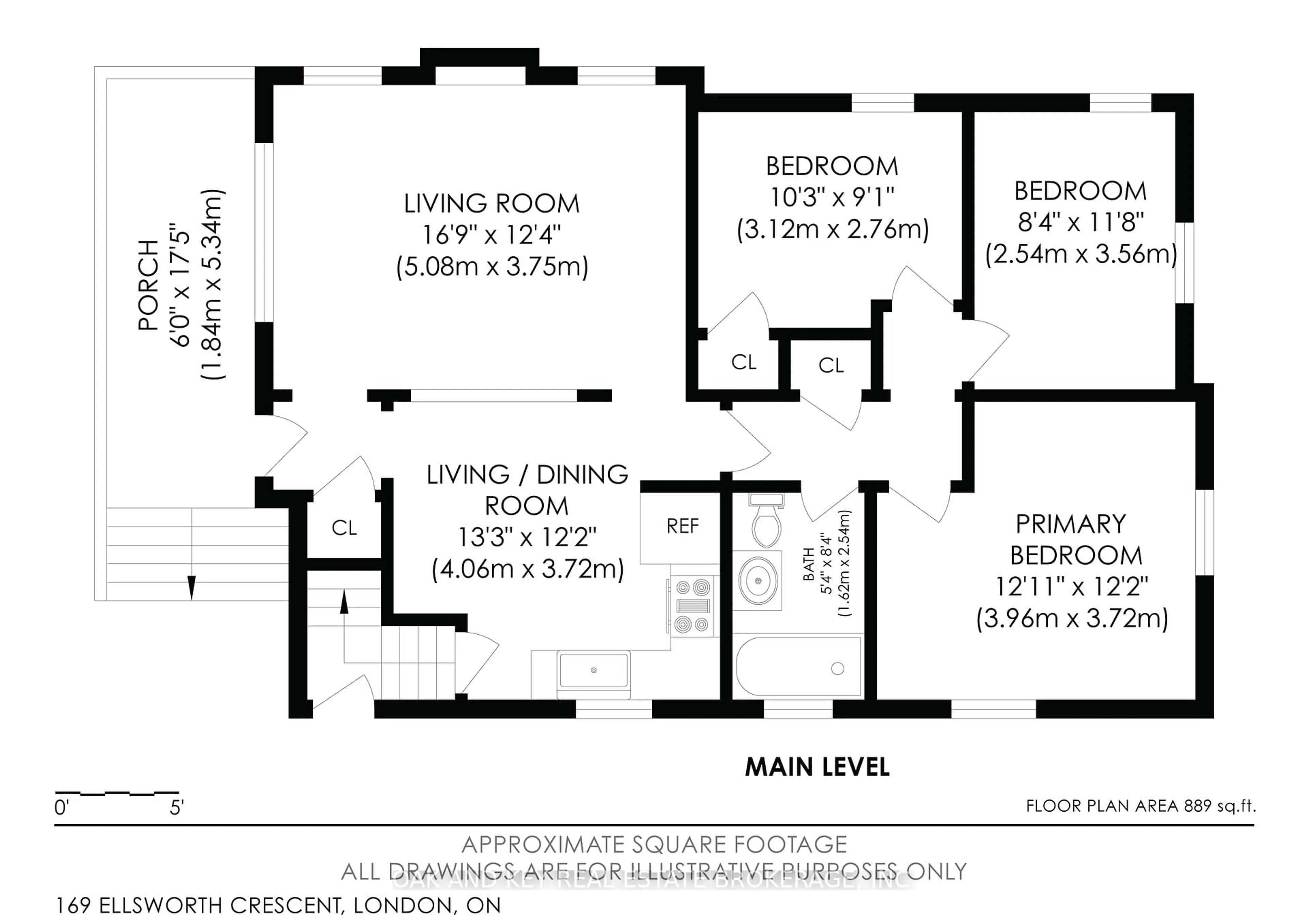 Floor plan for 169 Ellsworth Cres, London East Ontario N5W 1J5