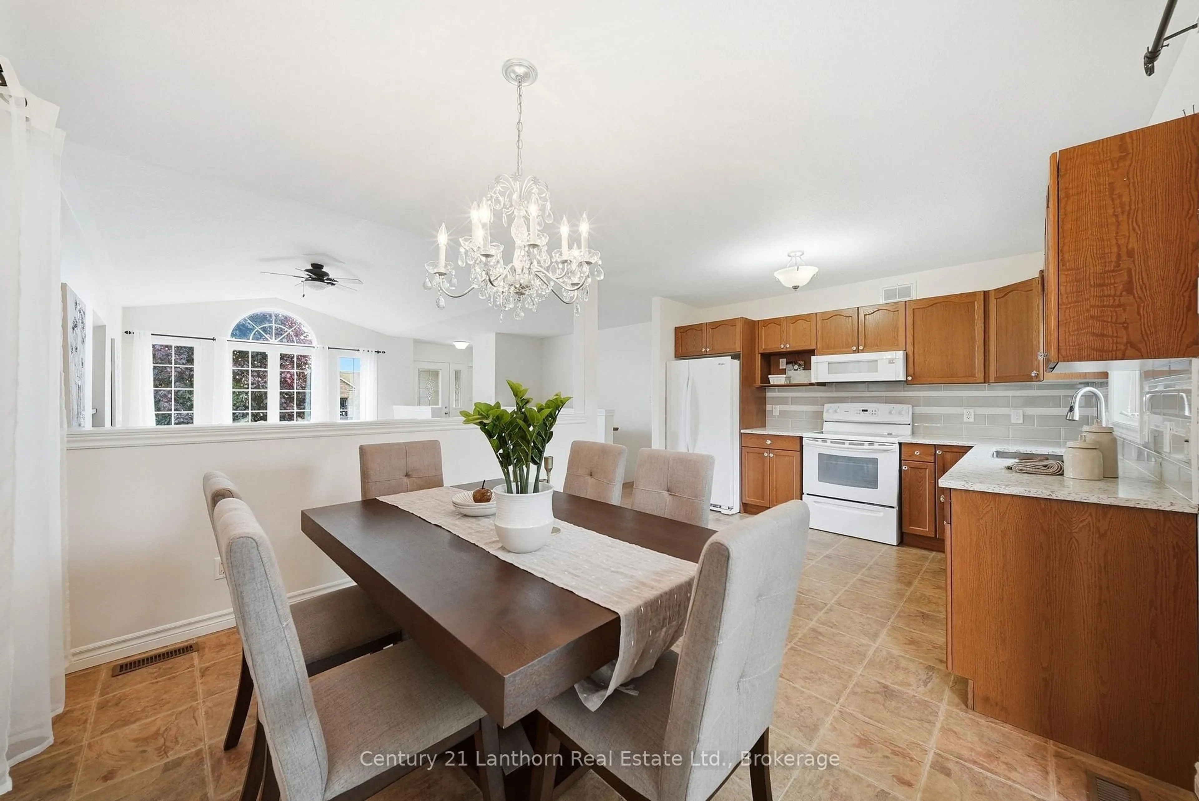Open concept kitchen, ceramic/tile floor for 109 Parkview Hts, Quinte West Ontario K8V 0A2