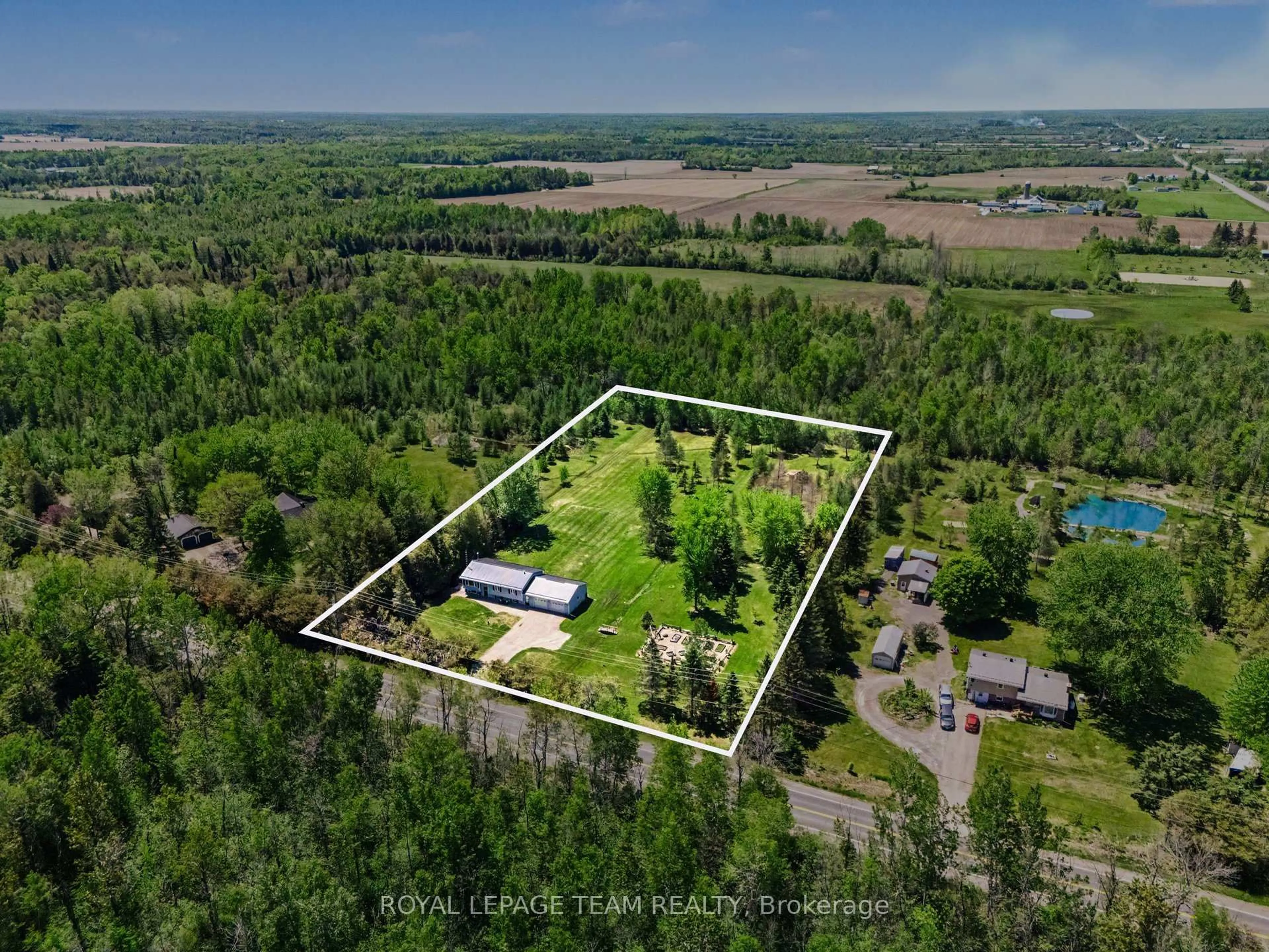 A pic from outside/outdoor area/front of a property/back of a property/a pic from drone, forest/trees view for 316 County Road 25, North Grenville Ontario K0G 1S0