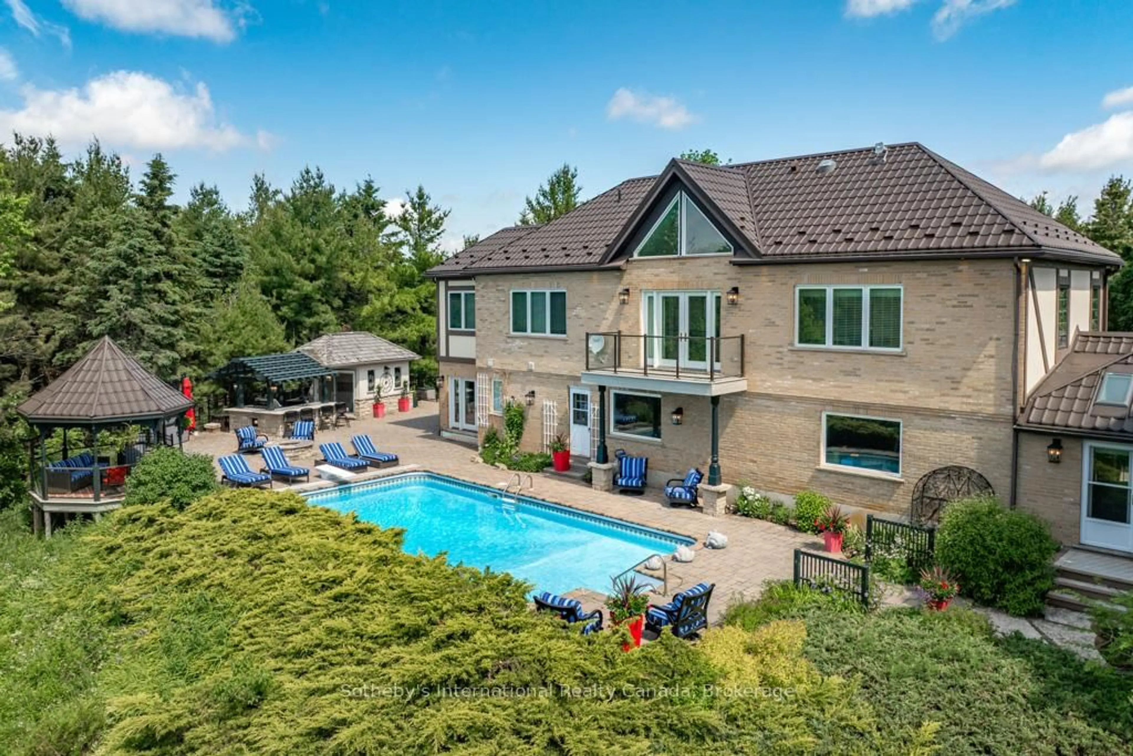 A pic from outside/outdoor area/front of a property/back of a property/a pic from drone, water/lake/river/ocean view for 9255 Side Road 27, Erin Ontario L4L 1A7