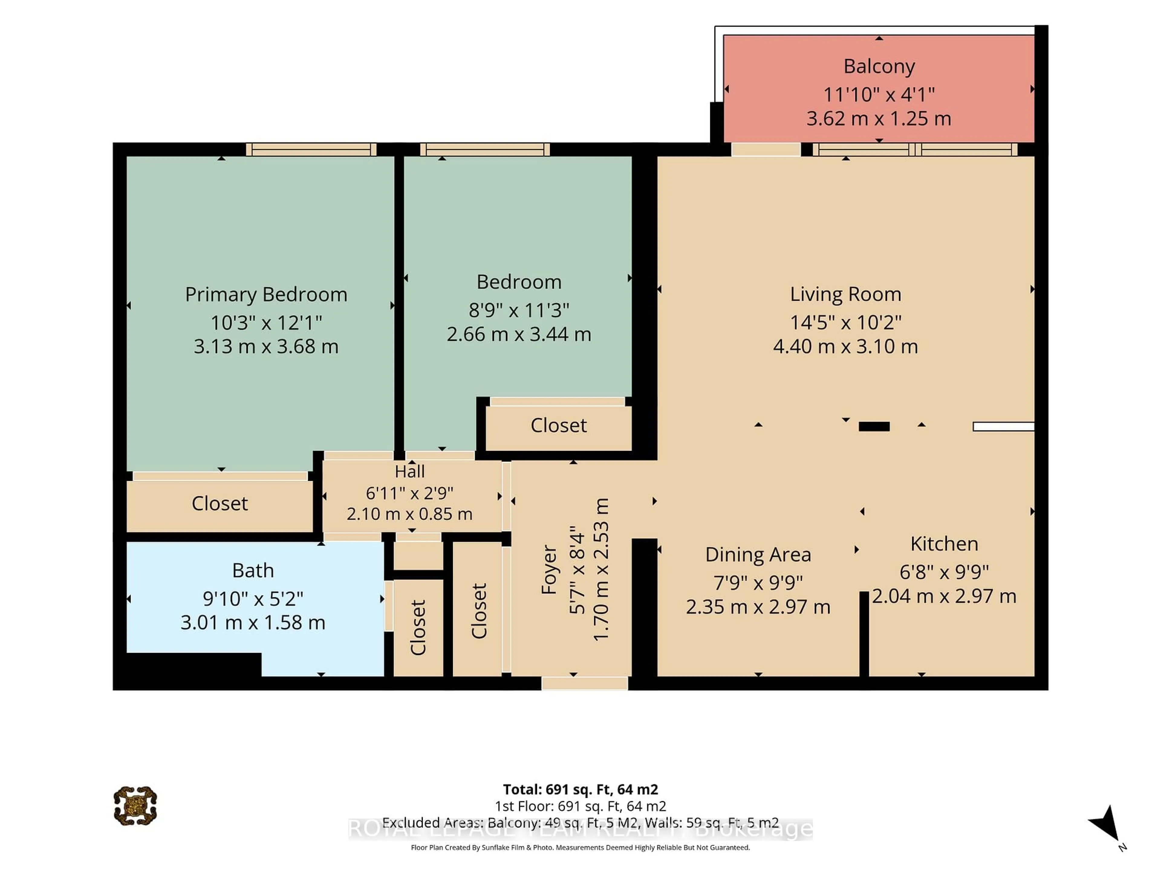 Floor plan for 20 Chesterton Dr #707, Ottawa Ontario K2E 6Z7
