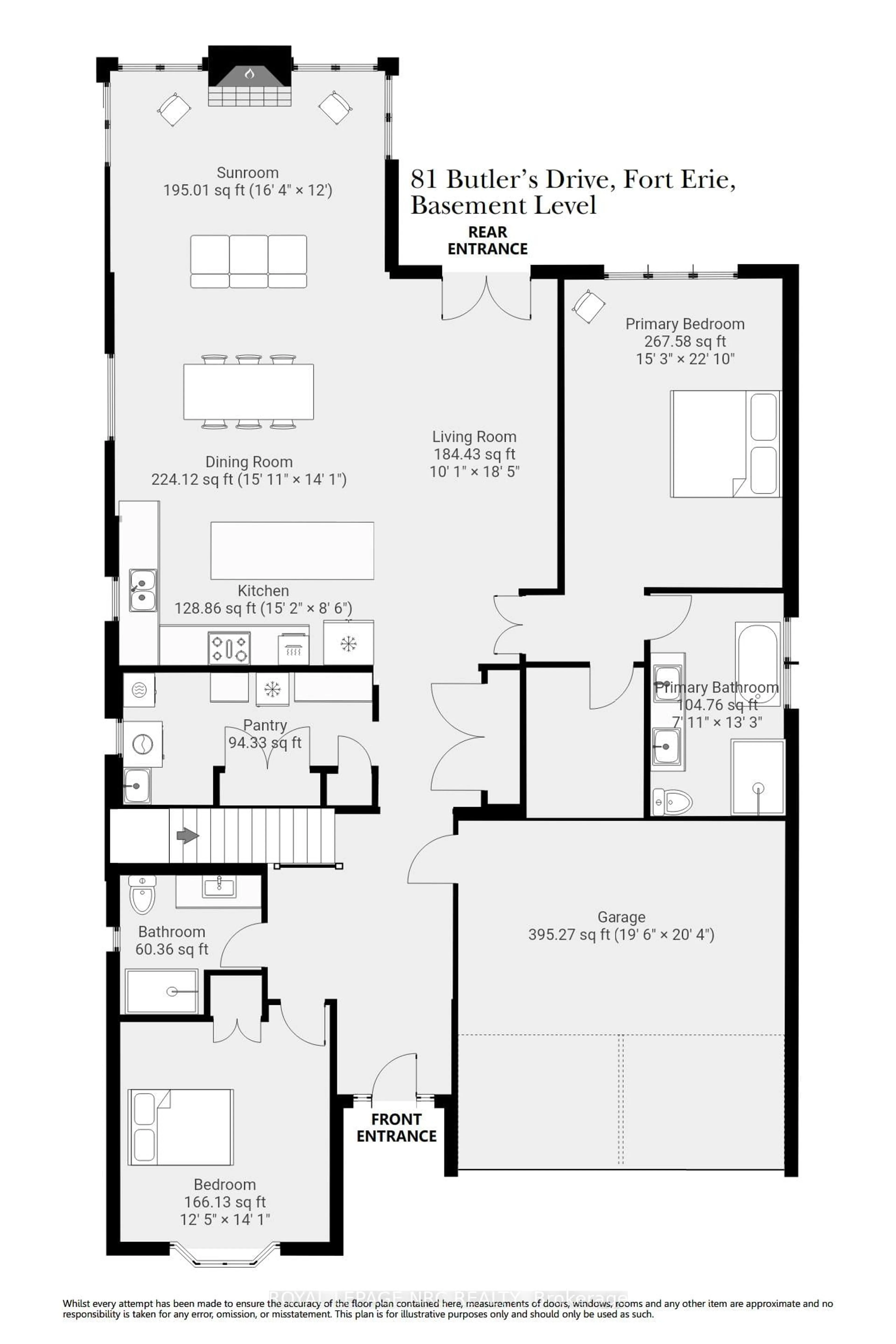 Floor plan for 81 Butlers Dr, Fort Erie Ontario L0S 1N0