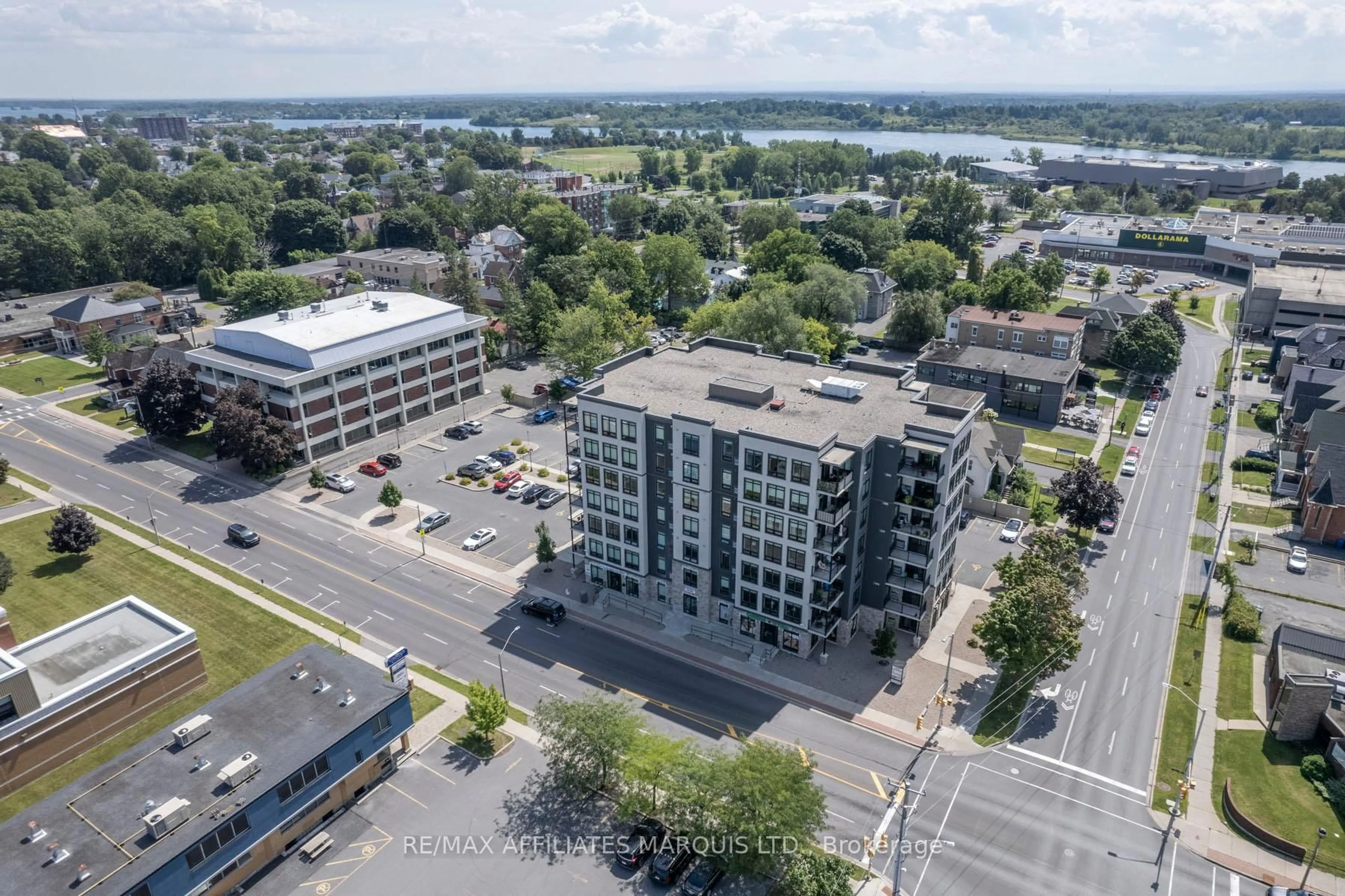 A pic from outside/outdoor area/front of a property/back of a property/a pic from drone, city buildings view from balcony for 108 Second St #1, Cornwall Ontario K6H 0C9